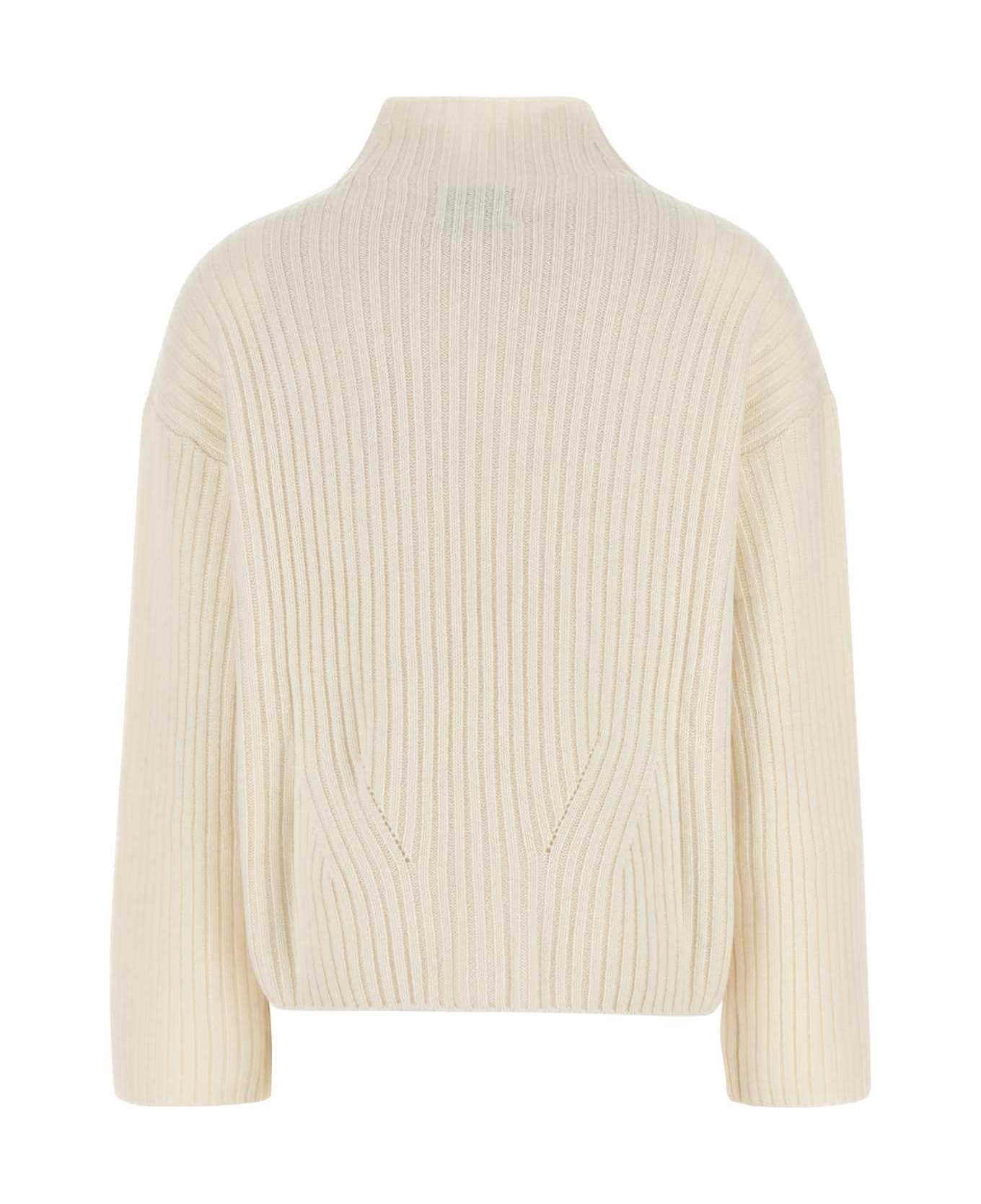 Loulou Studio Ivory Cashmere Ines Sweater - IVORY