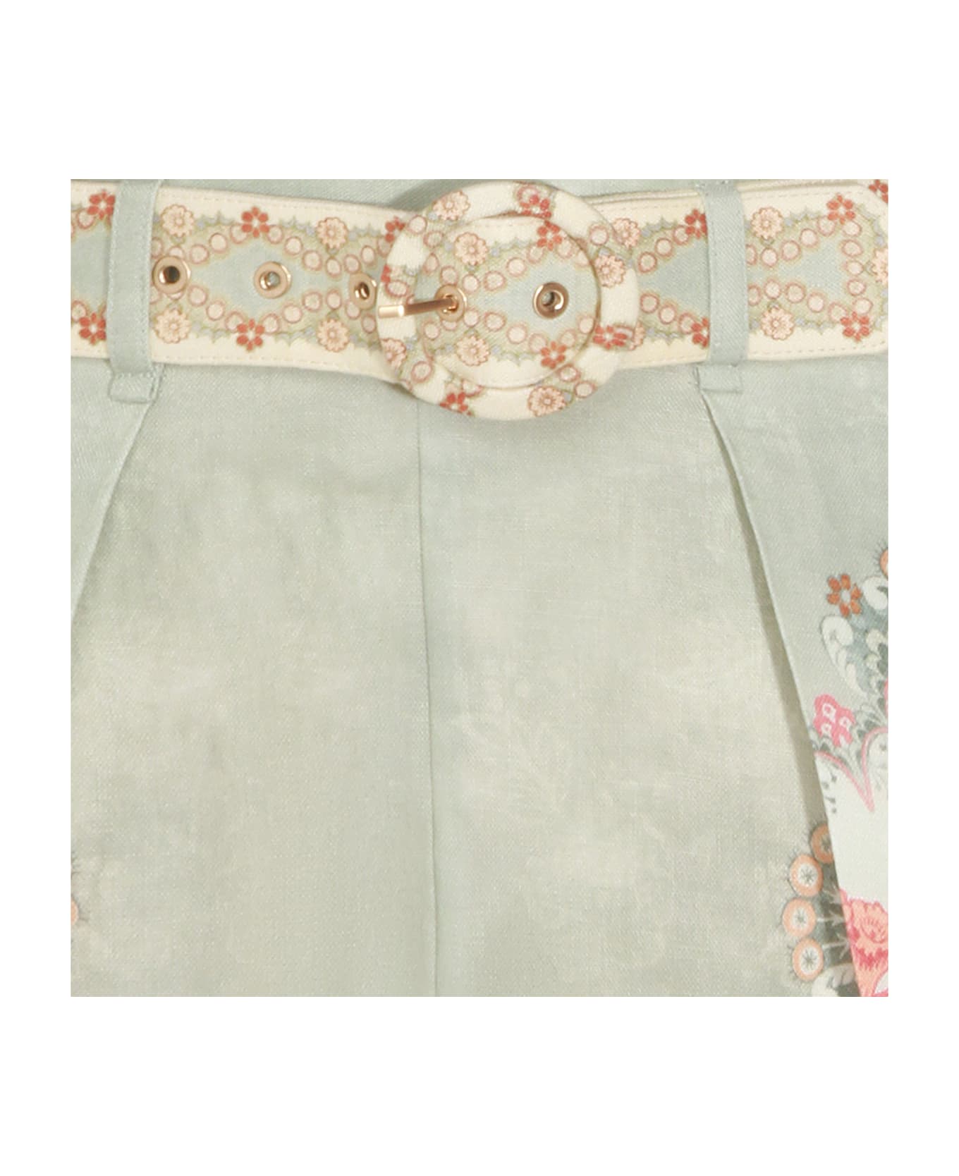 Zimmermann Floral Linen Shorts - MULTICOLOUR
