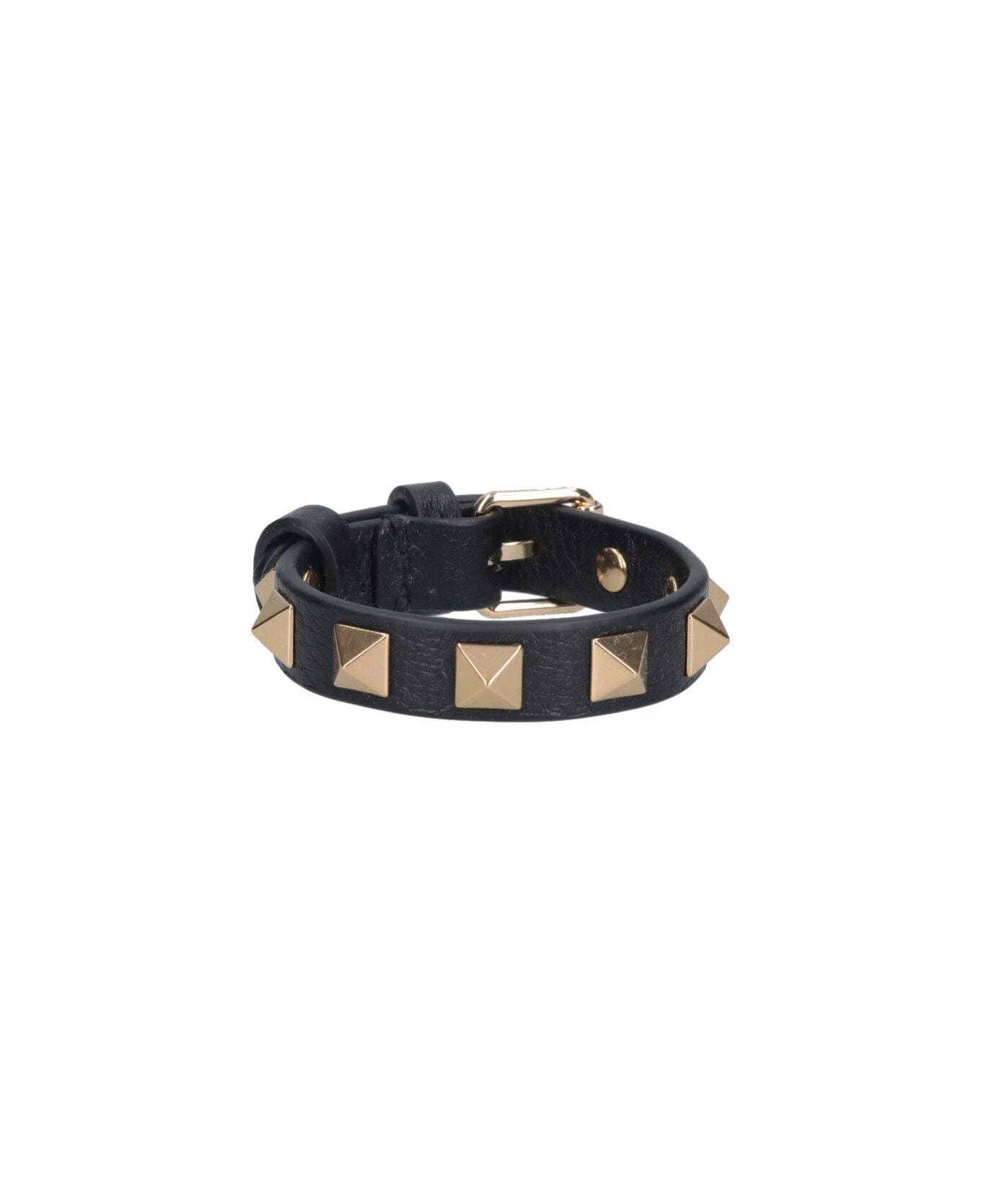Valentino Garavani Garavani Rockstud Buckled Bracelet - Black