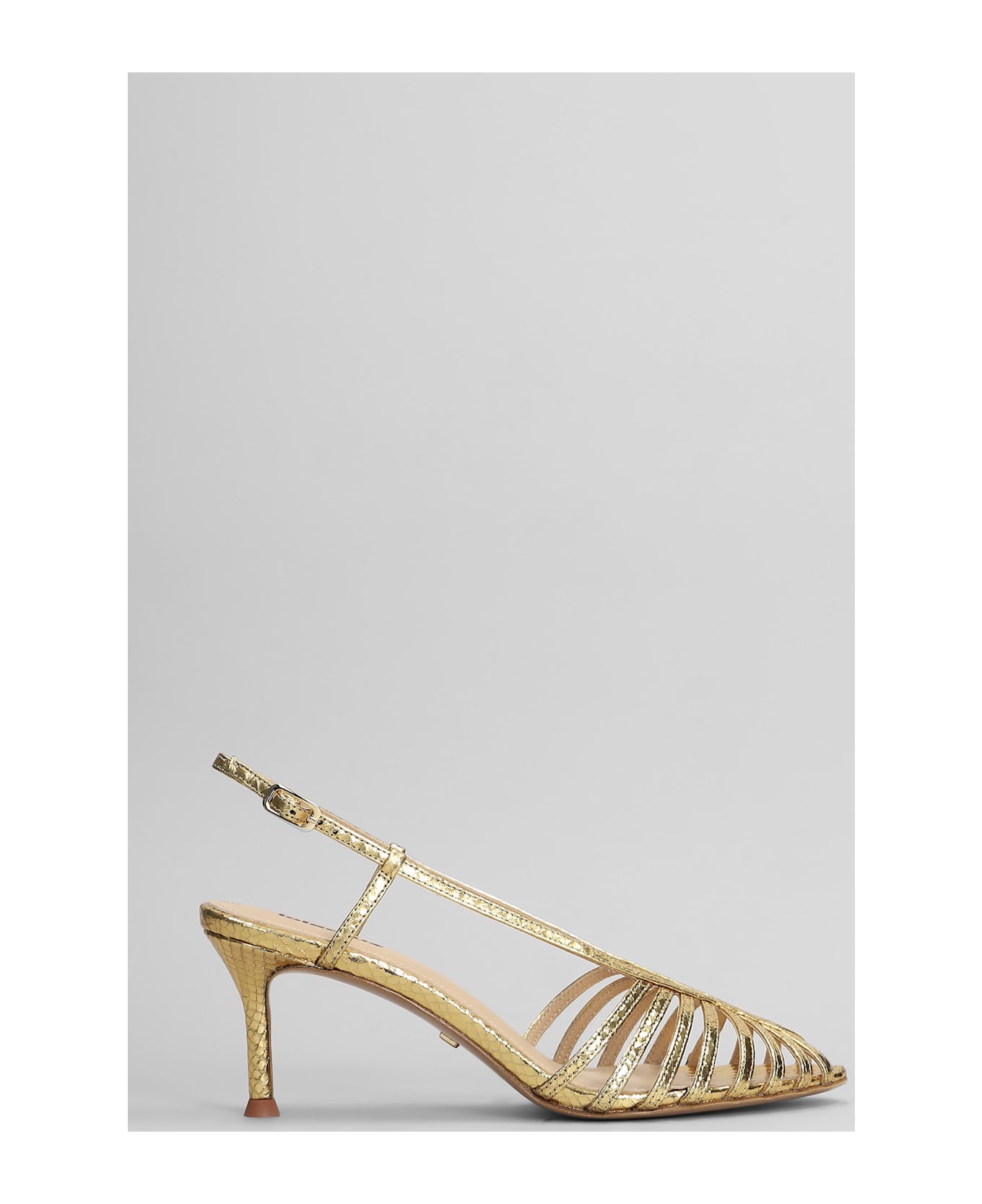 Lola Cruz Diana 65 Sandals In Gold Leather - gold