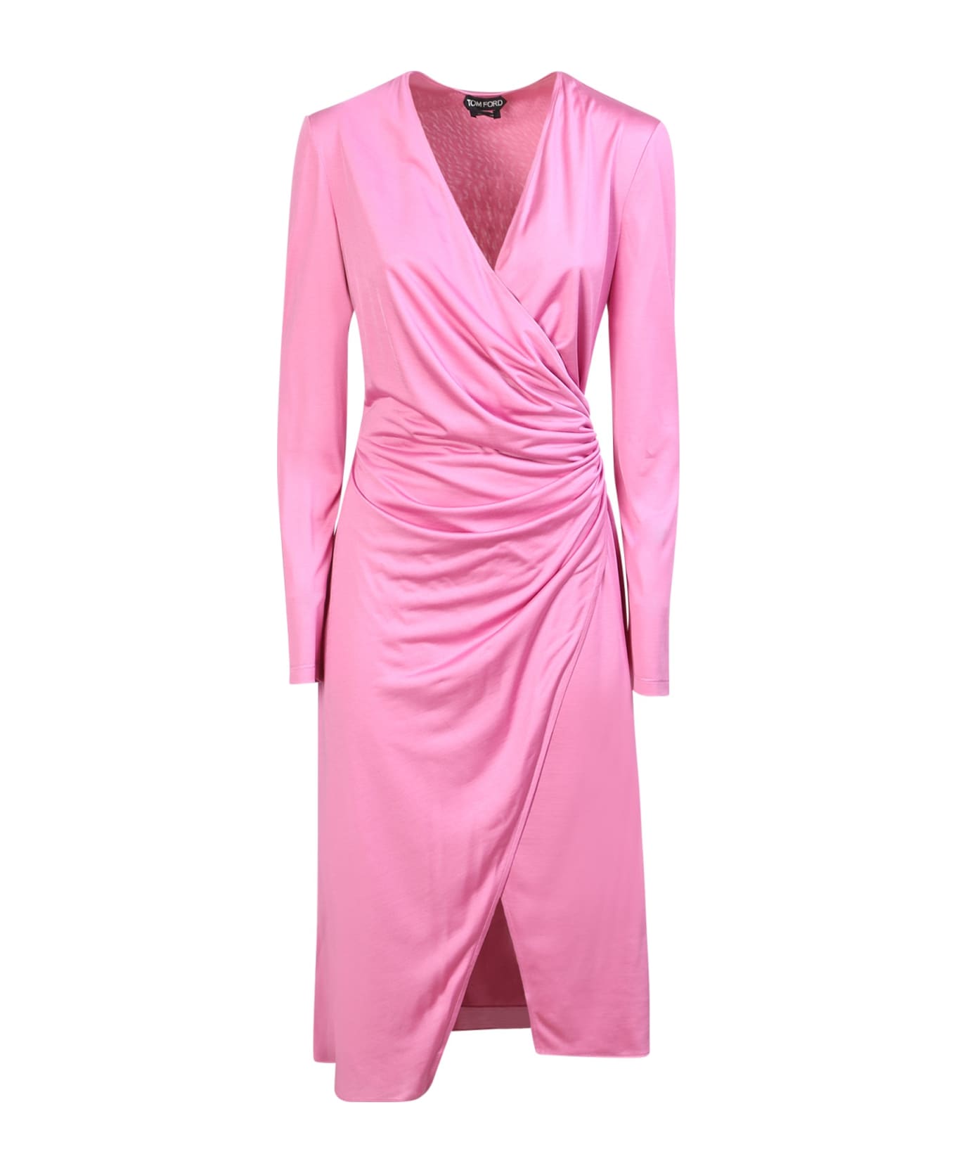Tom Ford Wrap Silk Pink Dress - Pink