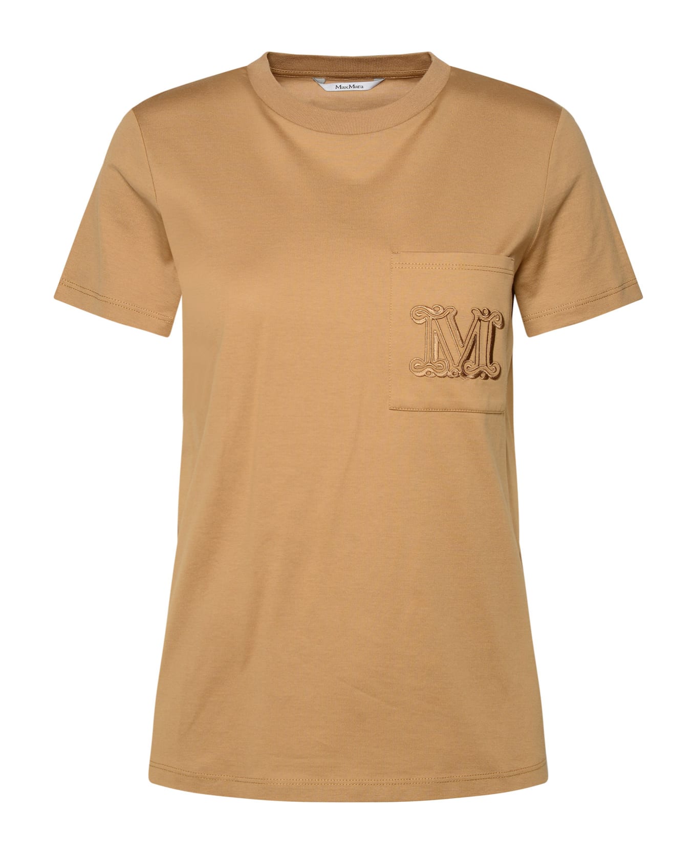Max Mara Beige Cotton T-shirt - Brown