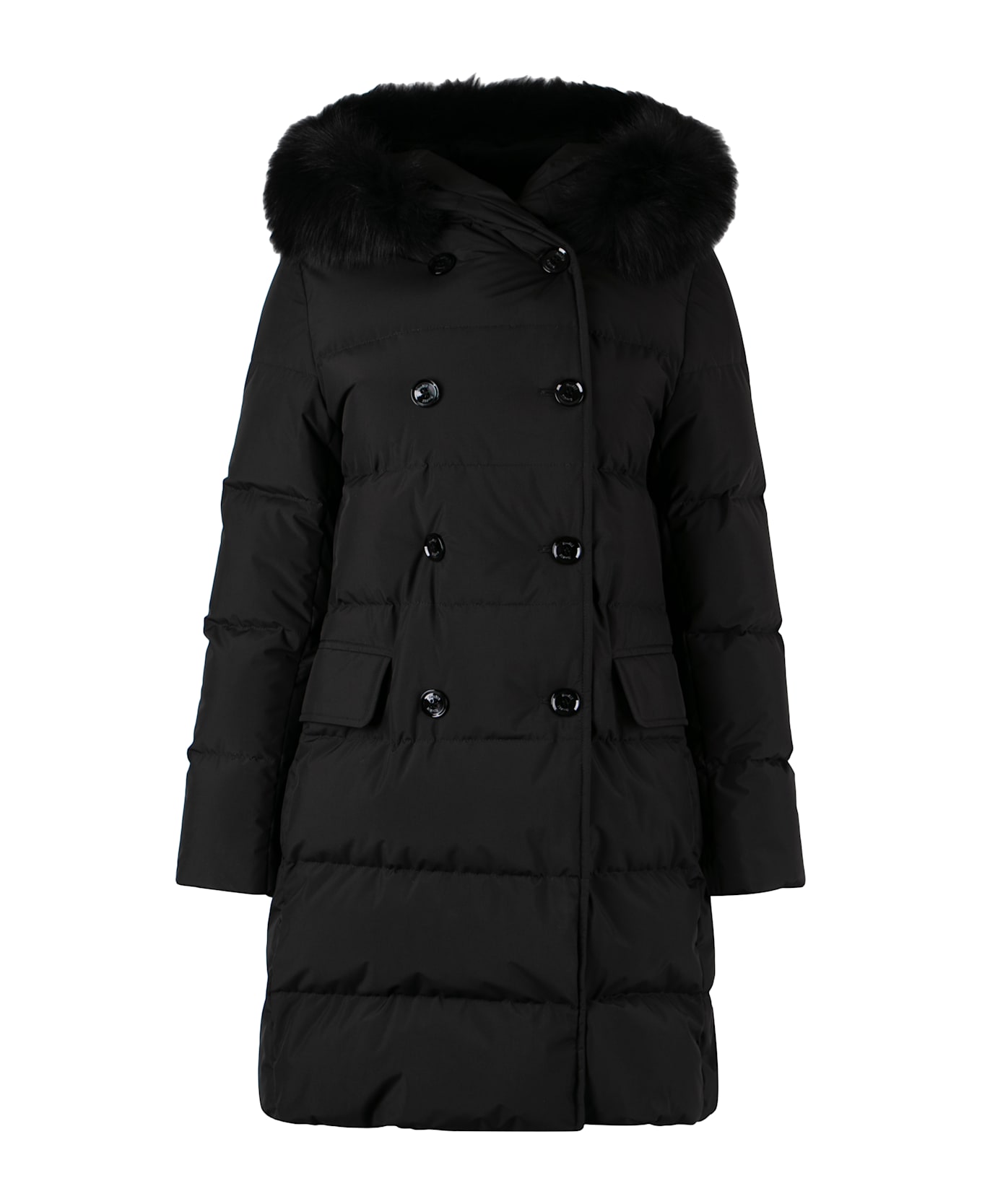 Moorer Ainara Hooded Down Jacket - black