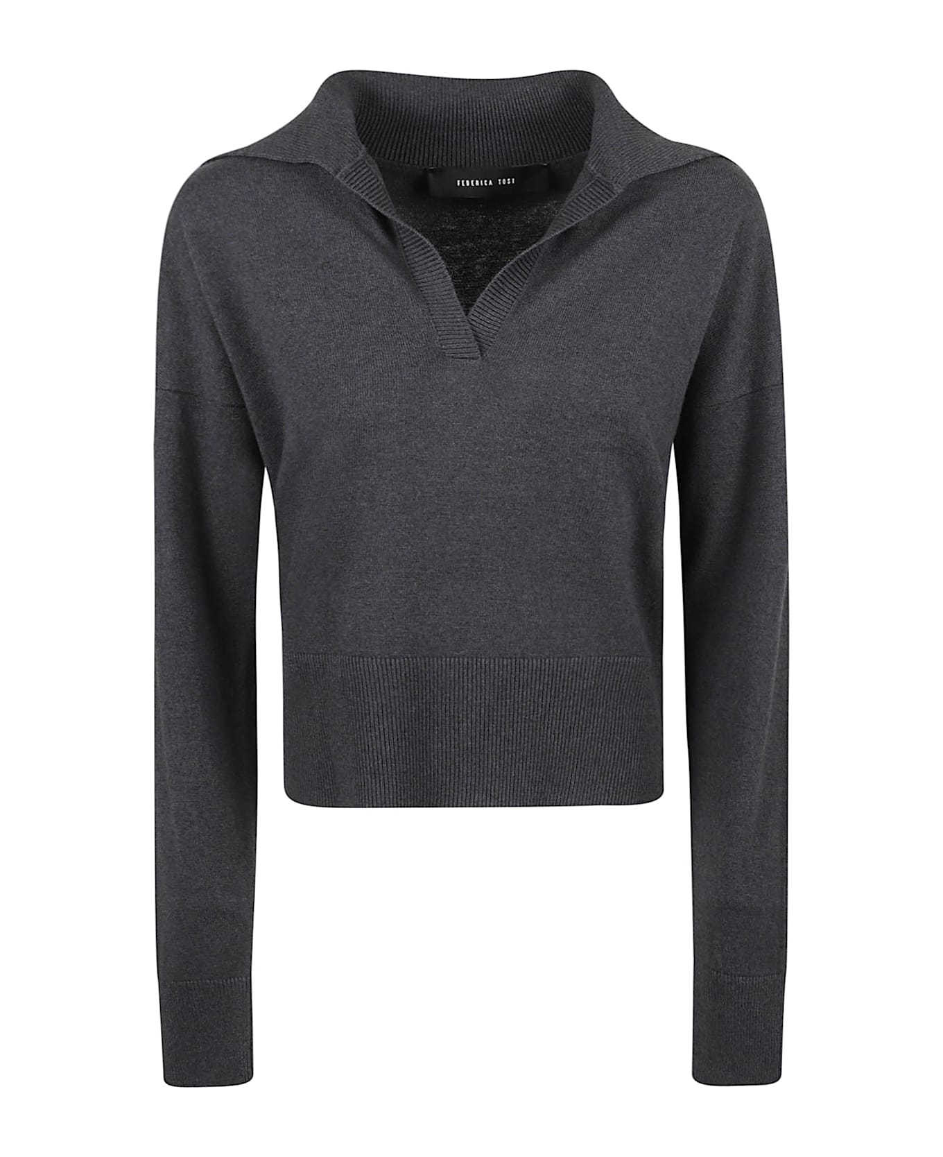 Federica Tosi Collared Sweater - Grey ニットウェア