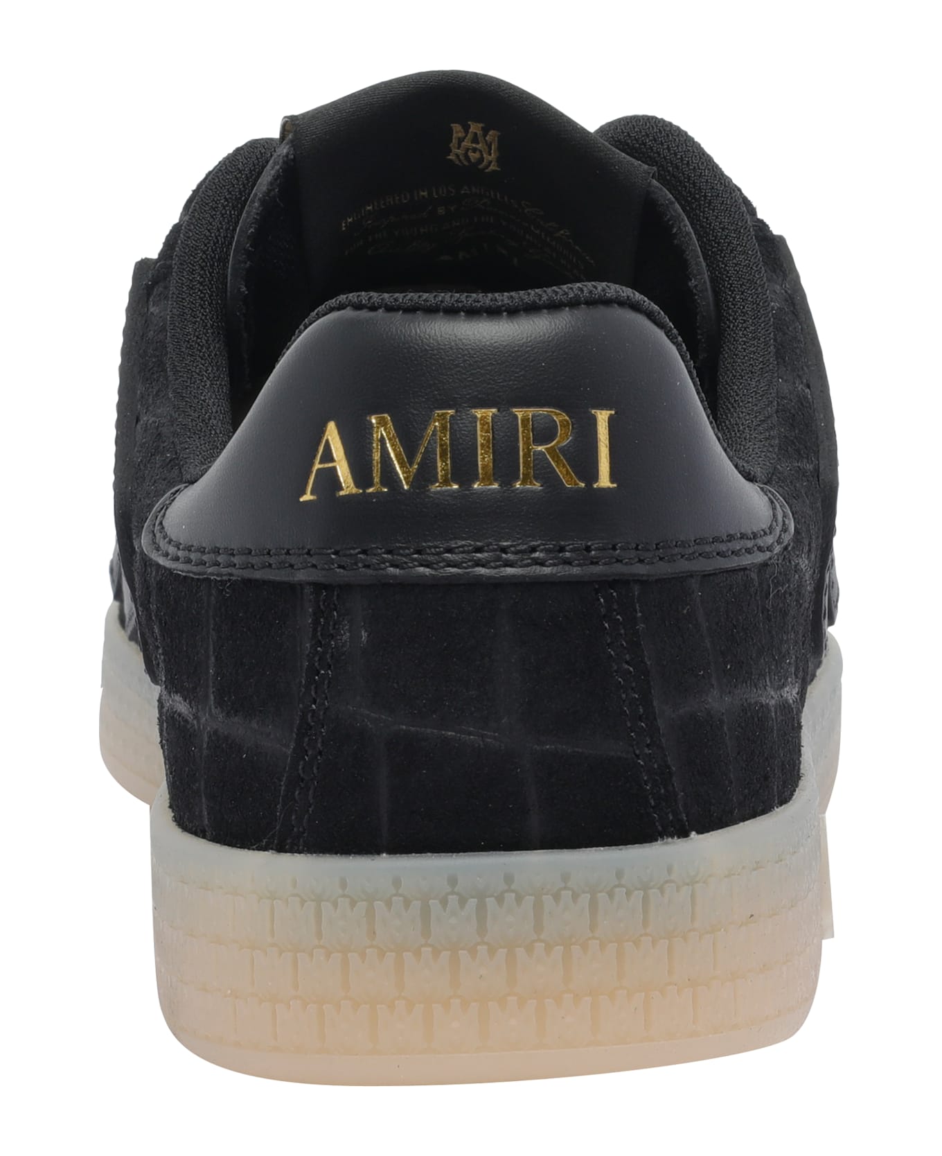 AMIRI Croc Debossed Pacific Bones Sneakers - Black