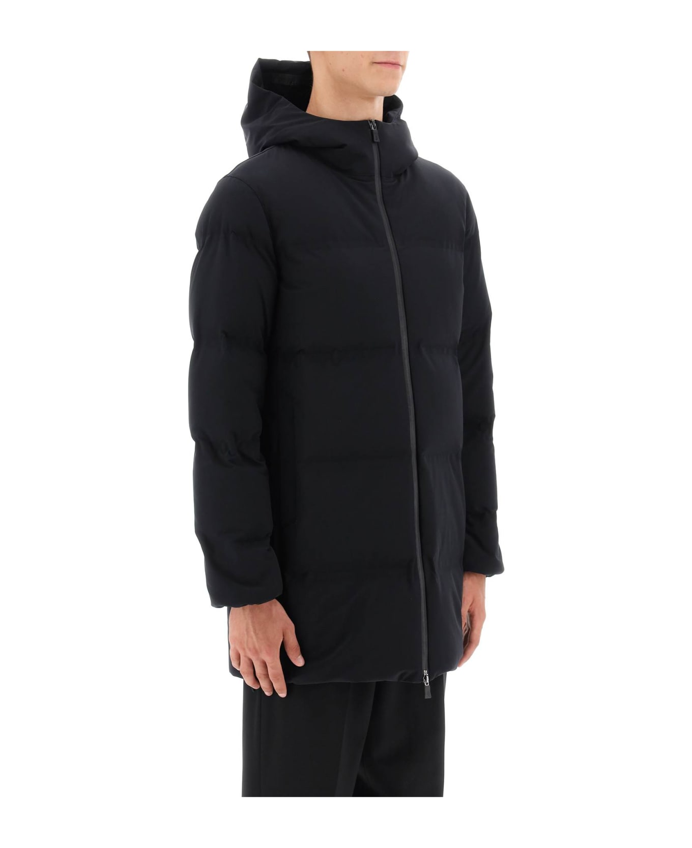 Herno Technical Fabric Parka - Blu Scuro