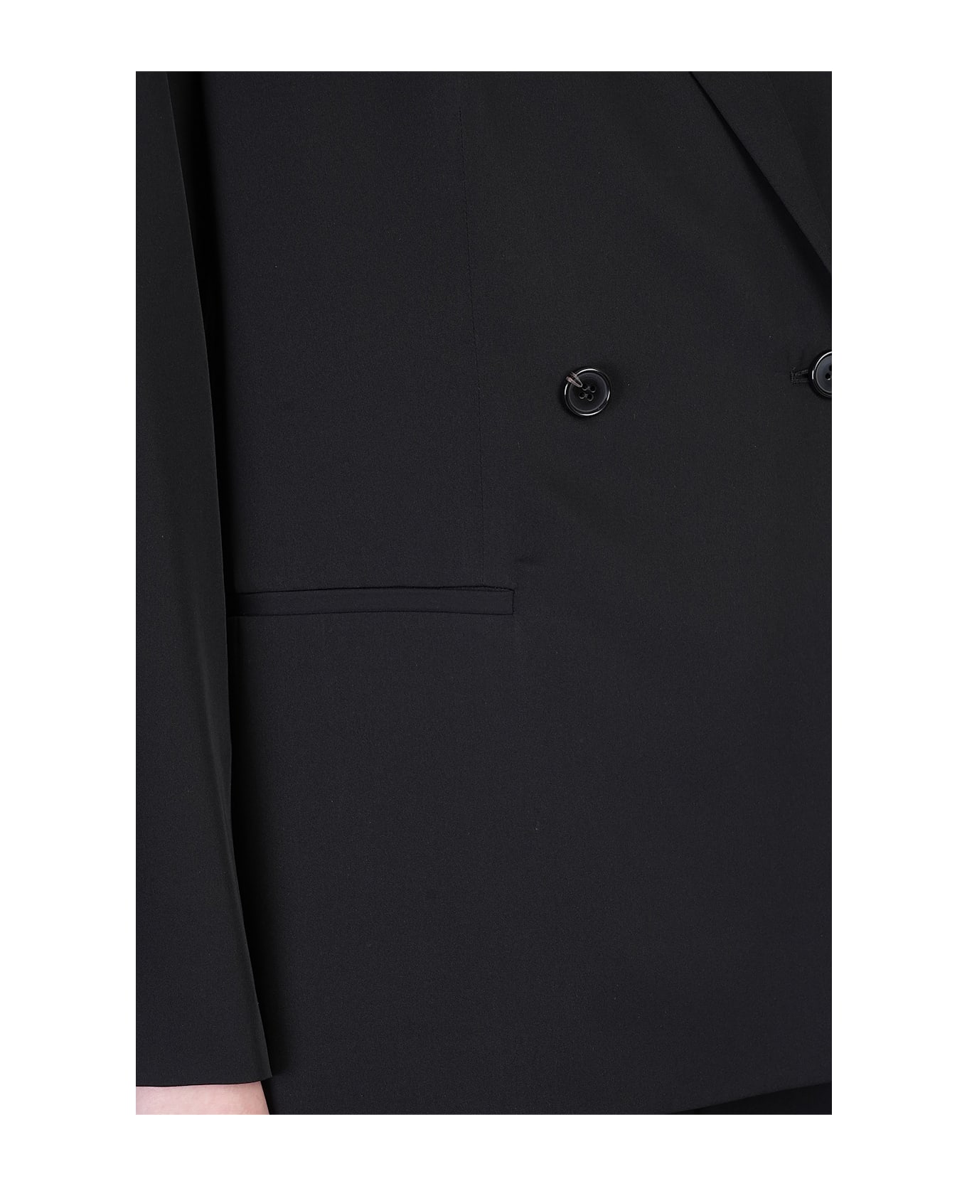 Theory Blazer In Black Silk - black