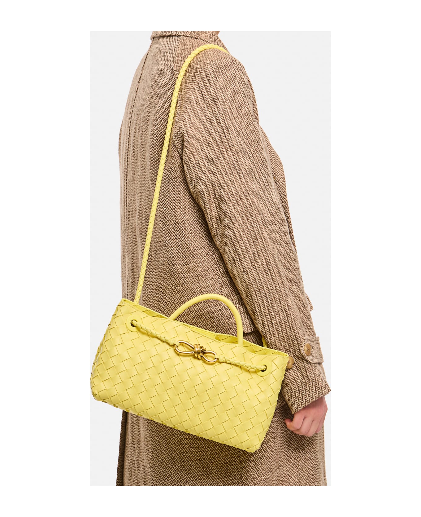 Bottega Veneta East West Andiamo Leather Handbag - Yellow トートバッグ