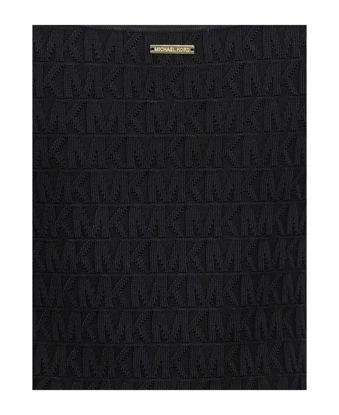 Michael Kors Jacquard Logo Dress - Black