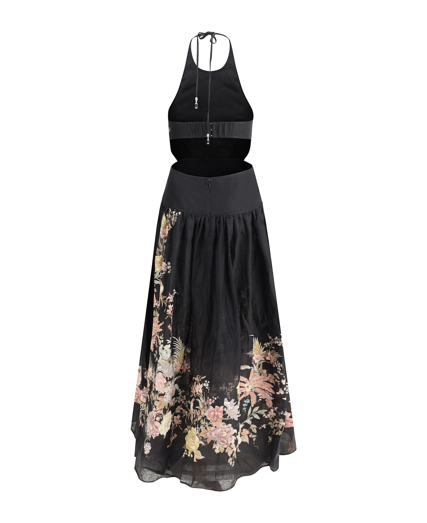 Zimmermann Tallow Midi Dress - Black Multi Floral