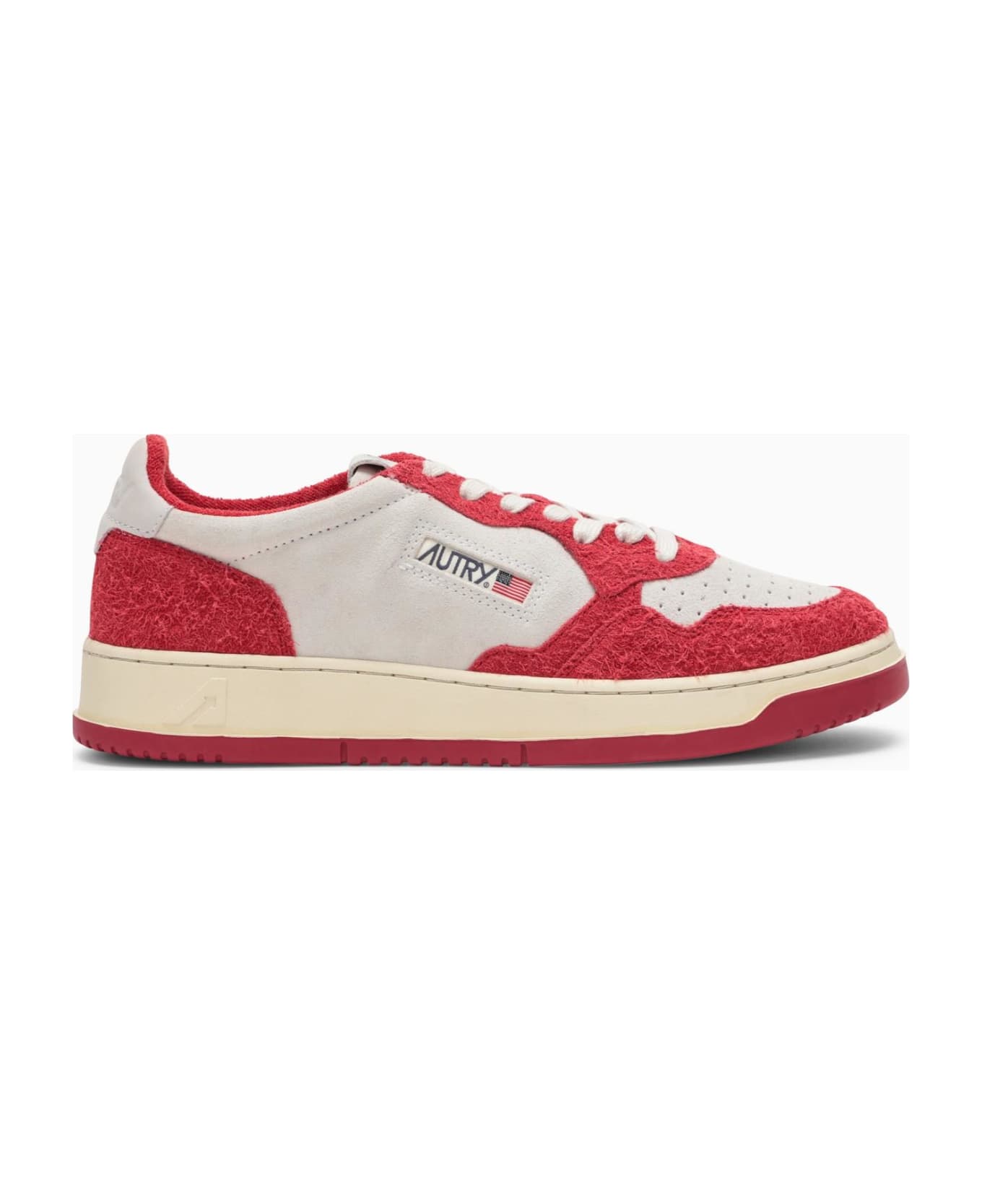 Autry Medalist Suede Trainer - Red