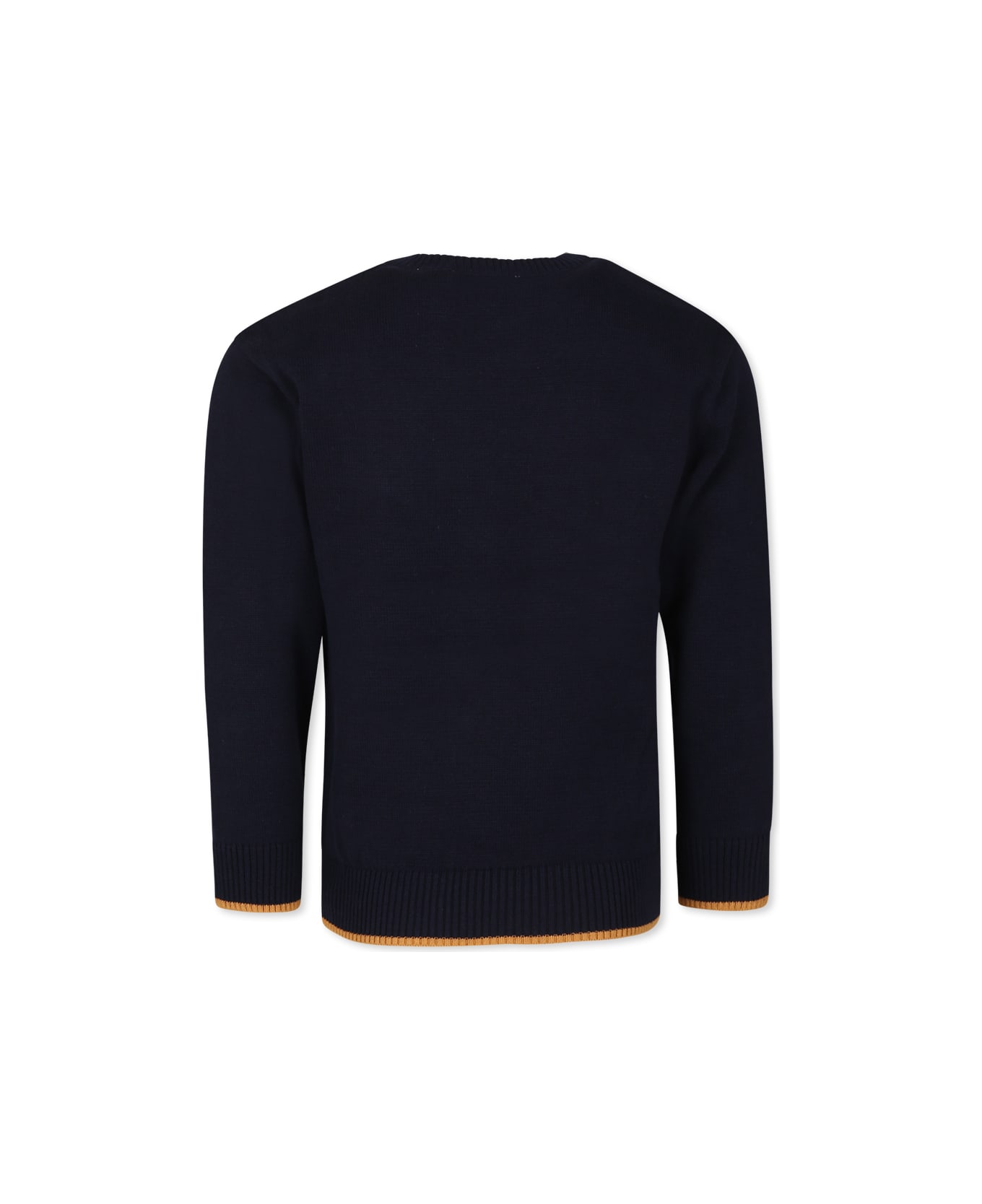 Timberland Blue Sweater For Boy With Logo - Blue