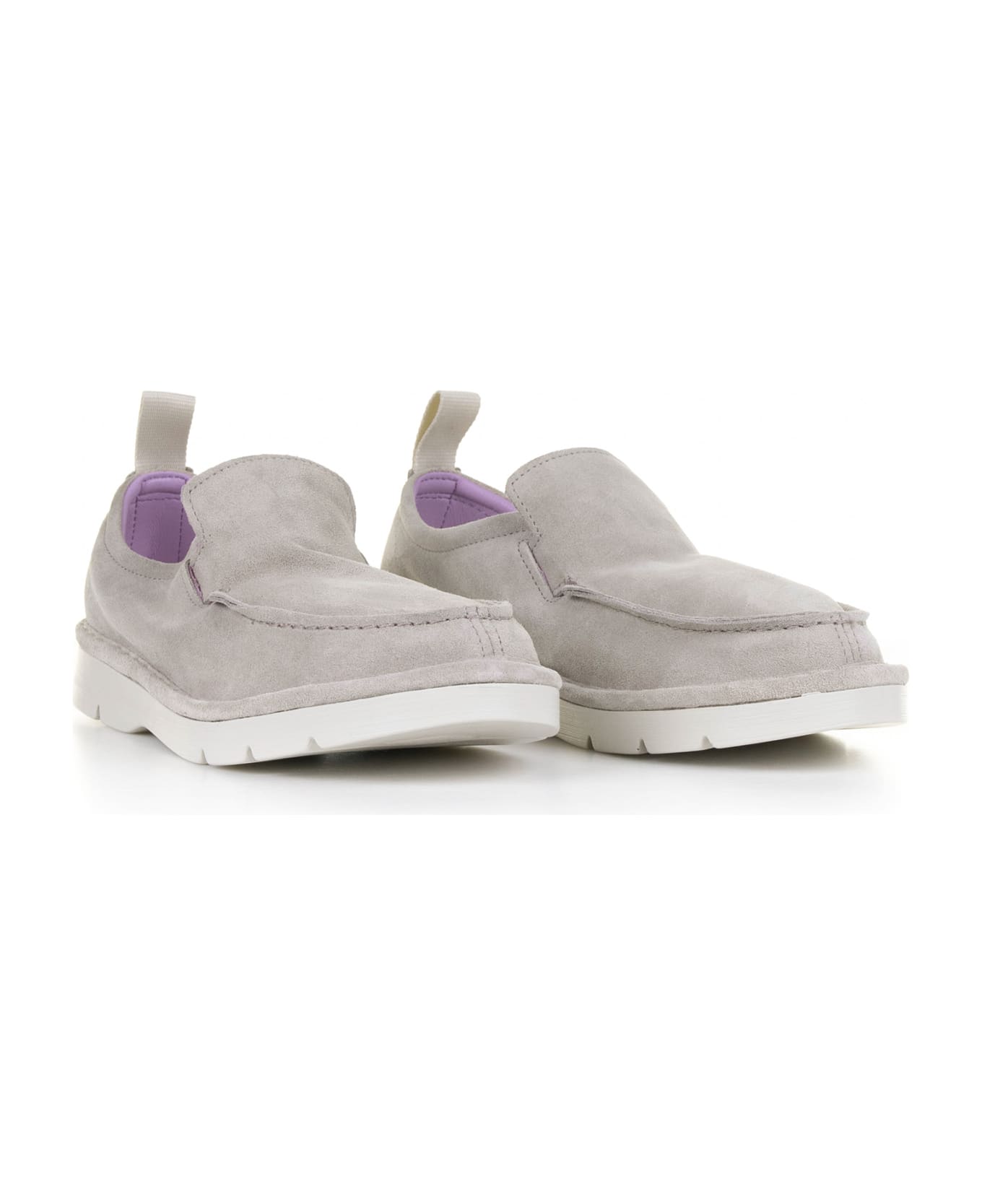 Panchic Gray Suede Moccasin - FOG