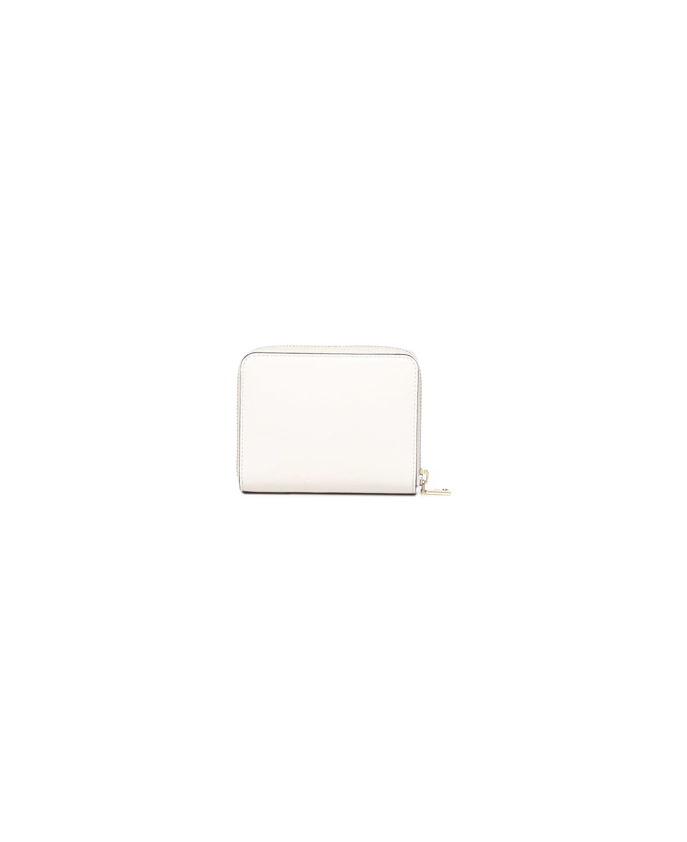Love Moschino Bi-fold Wallet With Logo - Ivory 財布