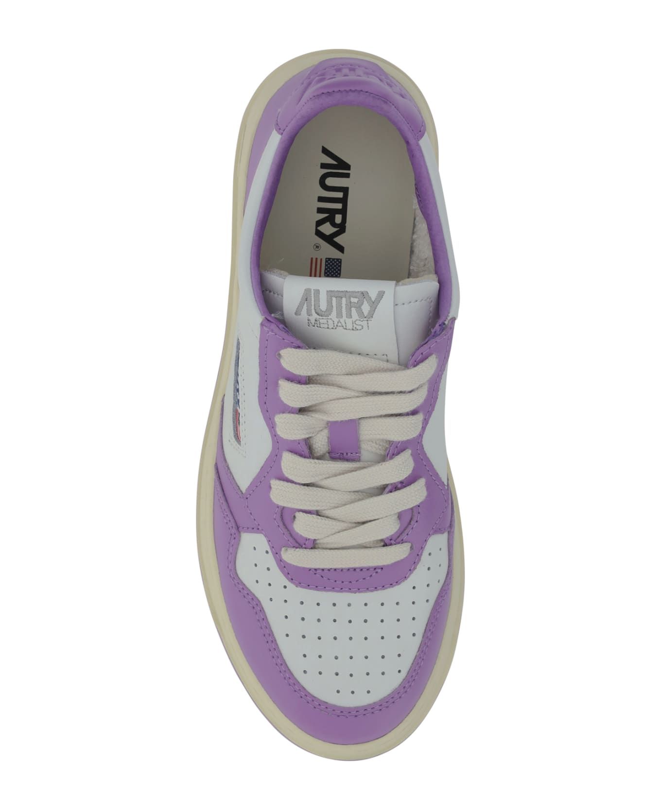 Autry Medalist Low Sneakers - Wht/ Eng Lav