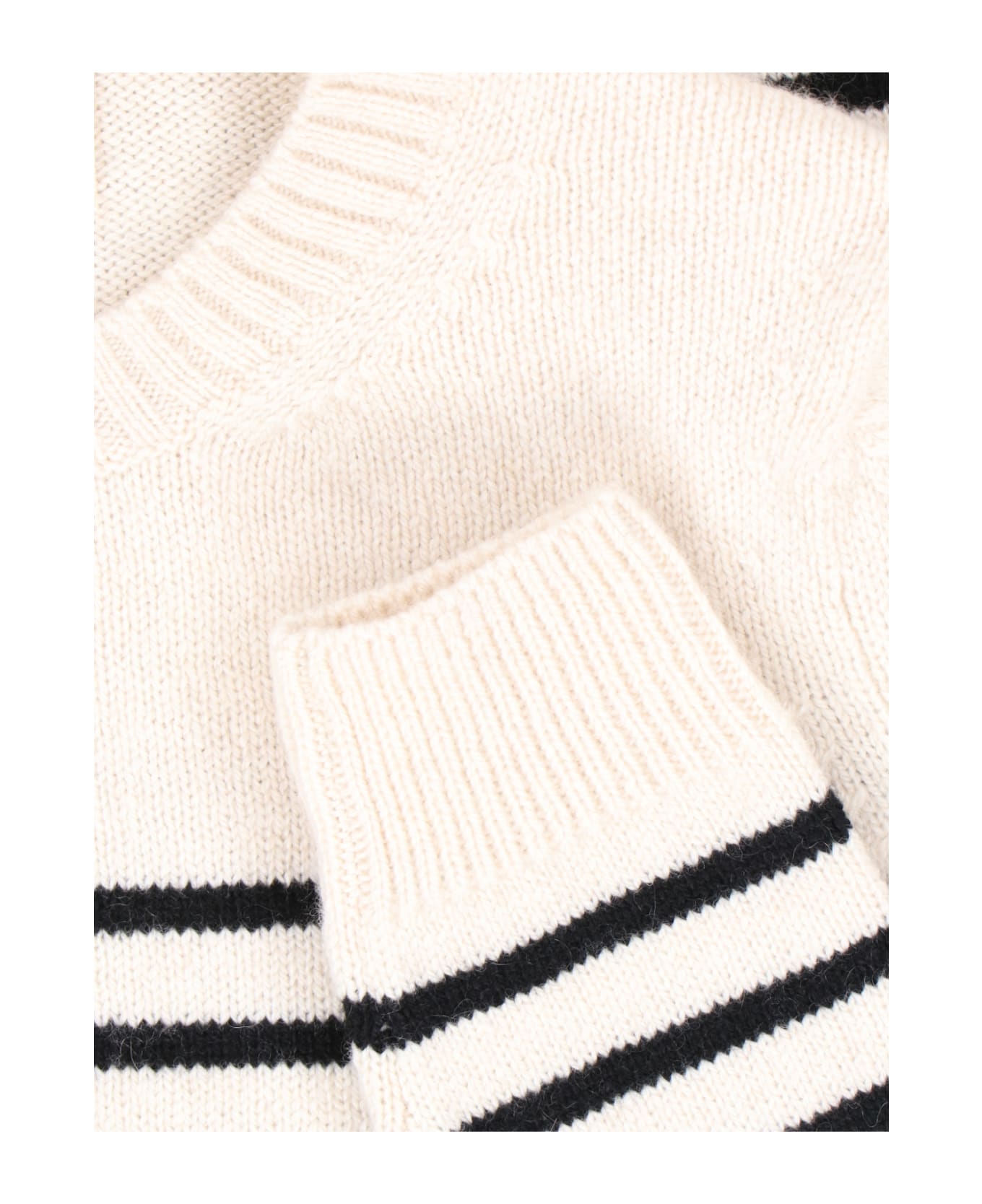 Khaite Striped Sweater - Crema