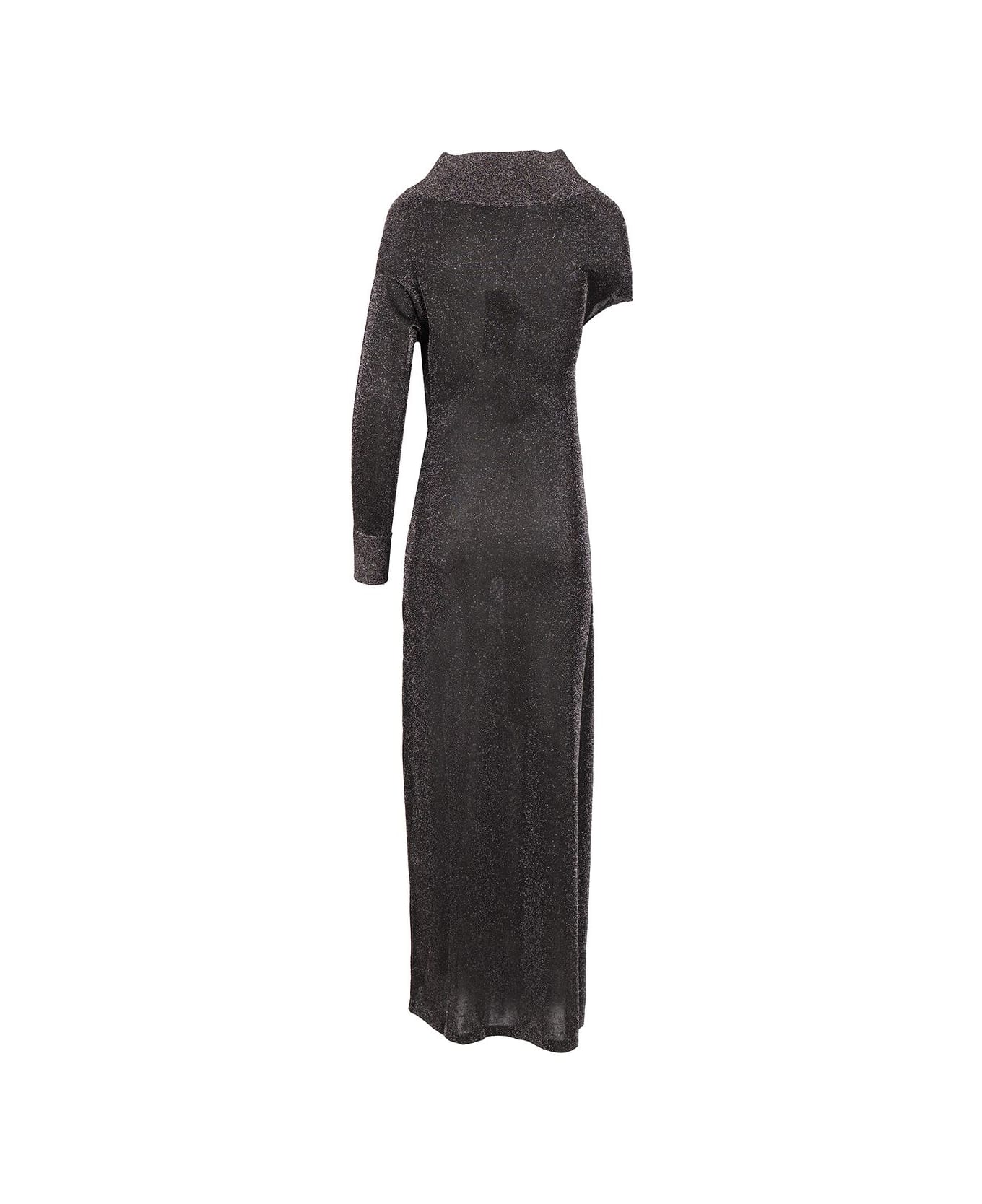 Fendi One- Shoulder Long Dress - Black