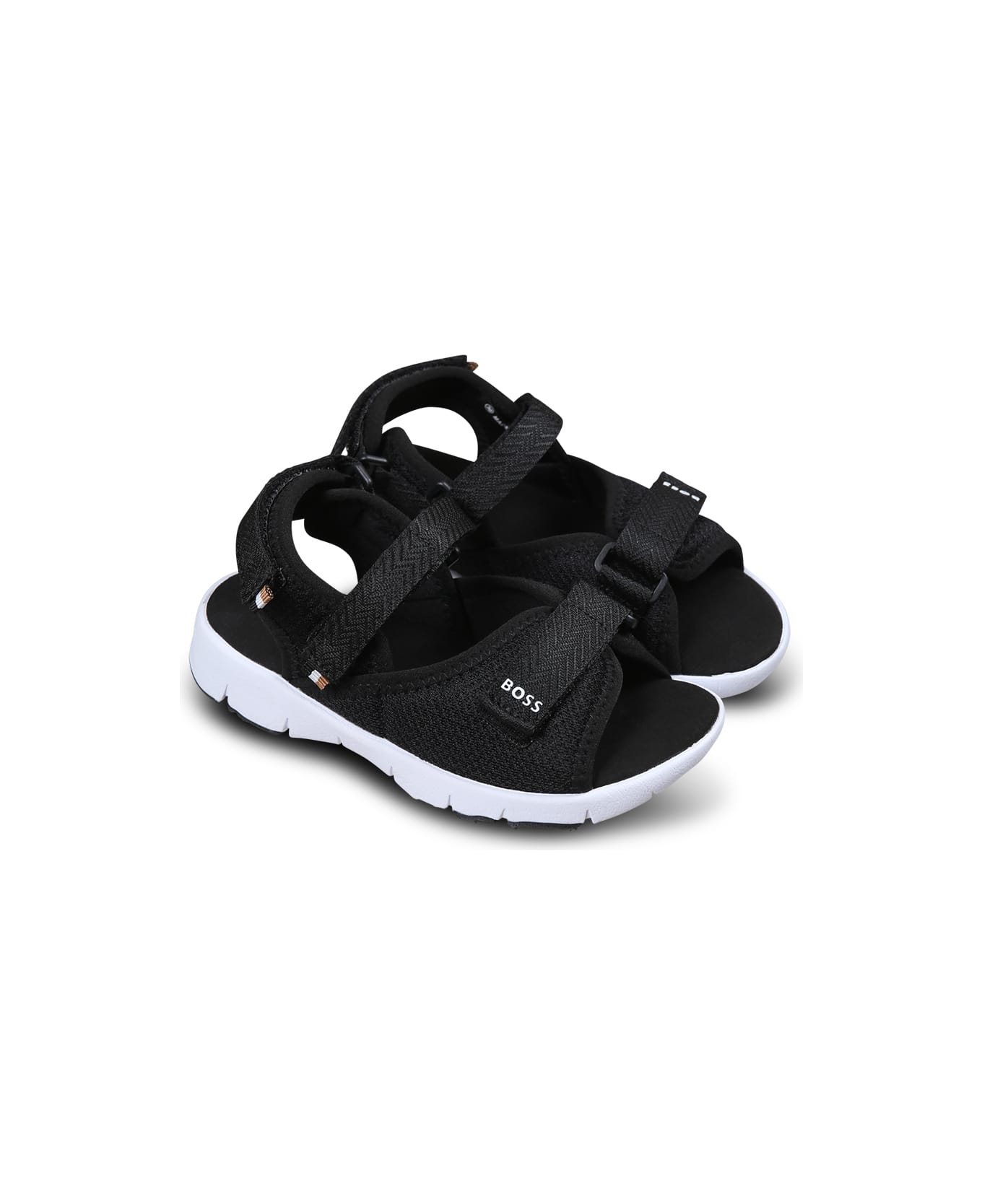 Hugo Boss Black Sandals For Boy With Logo - Black