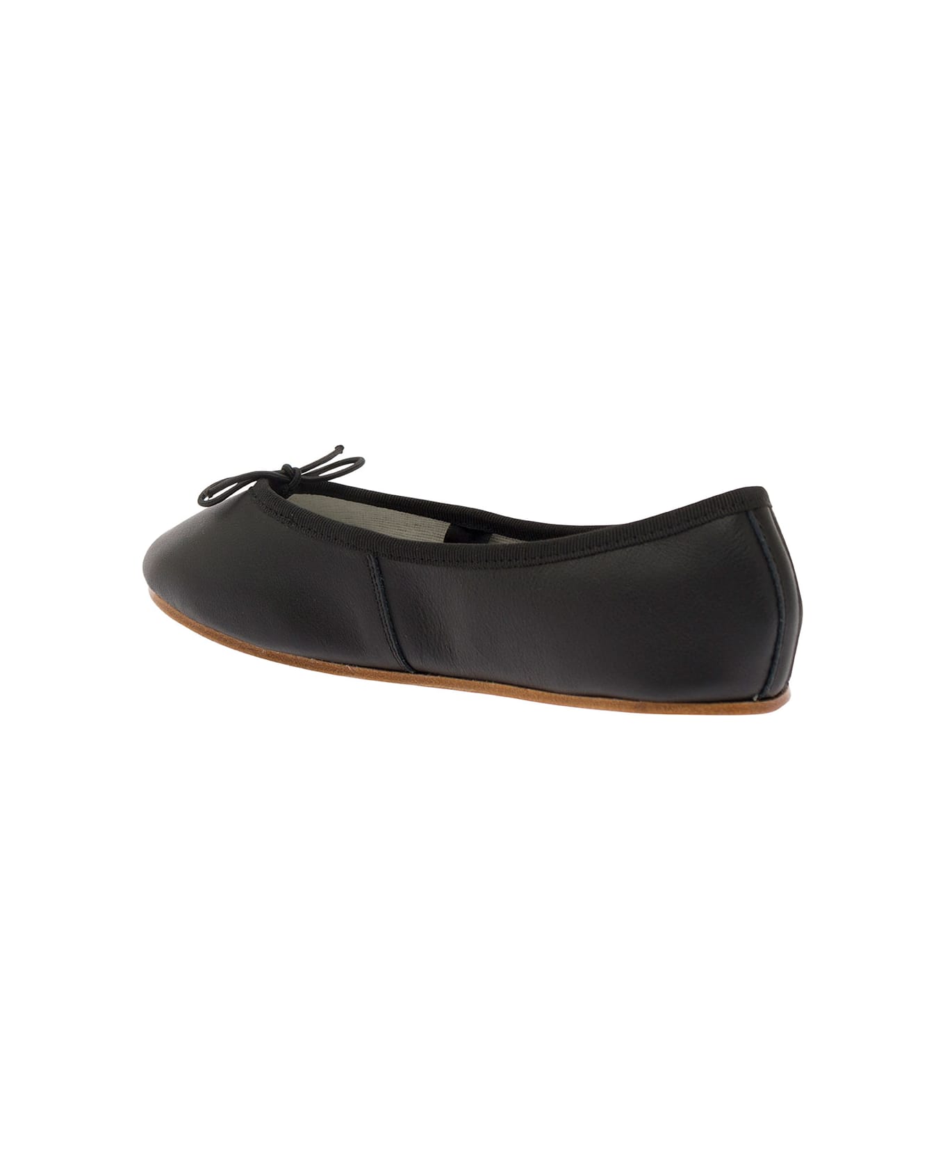 Repetto 'sofia' Black Ballet Flats With Ribbon In Leather Woman - Black