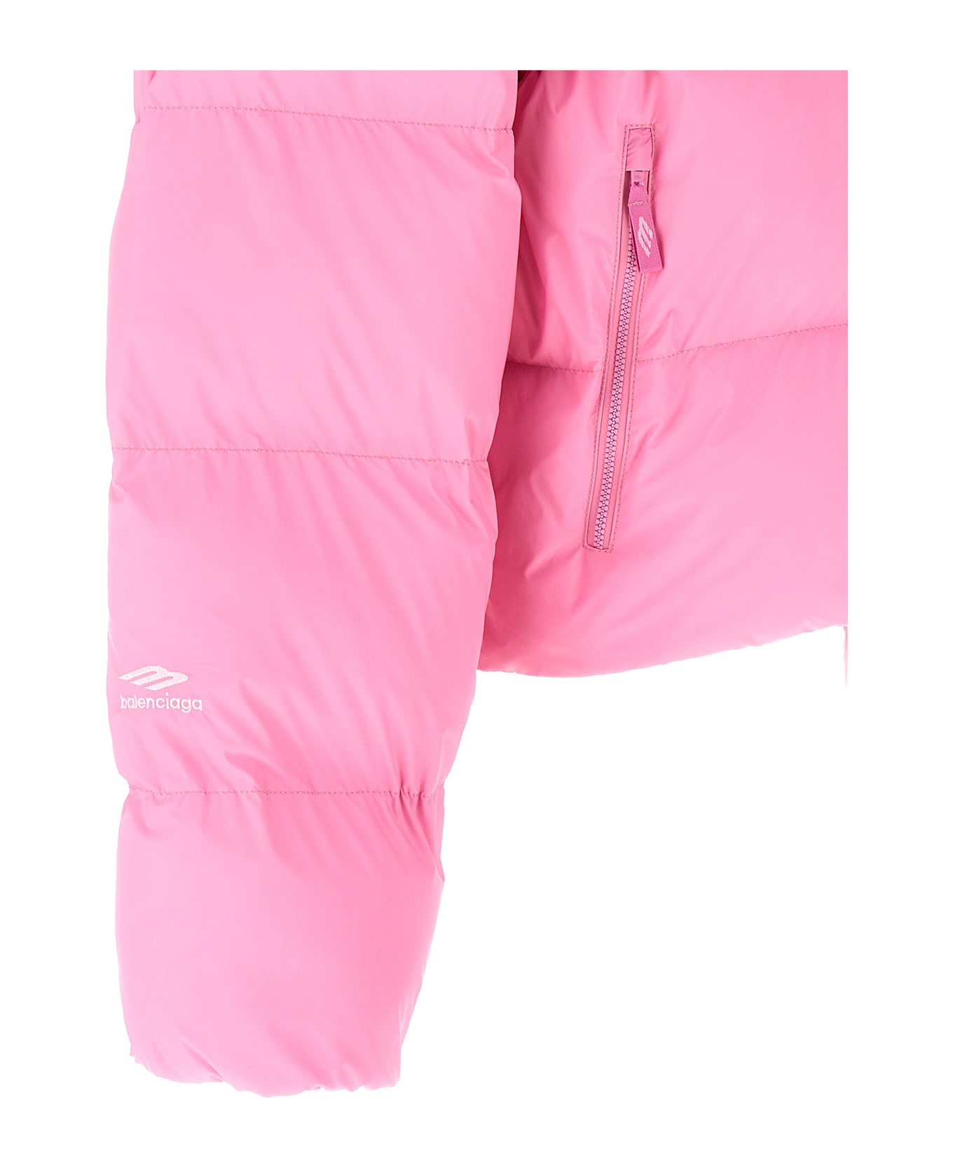 Balenciaga Cropped Puffer Jacket - Pink
