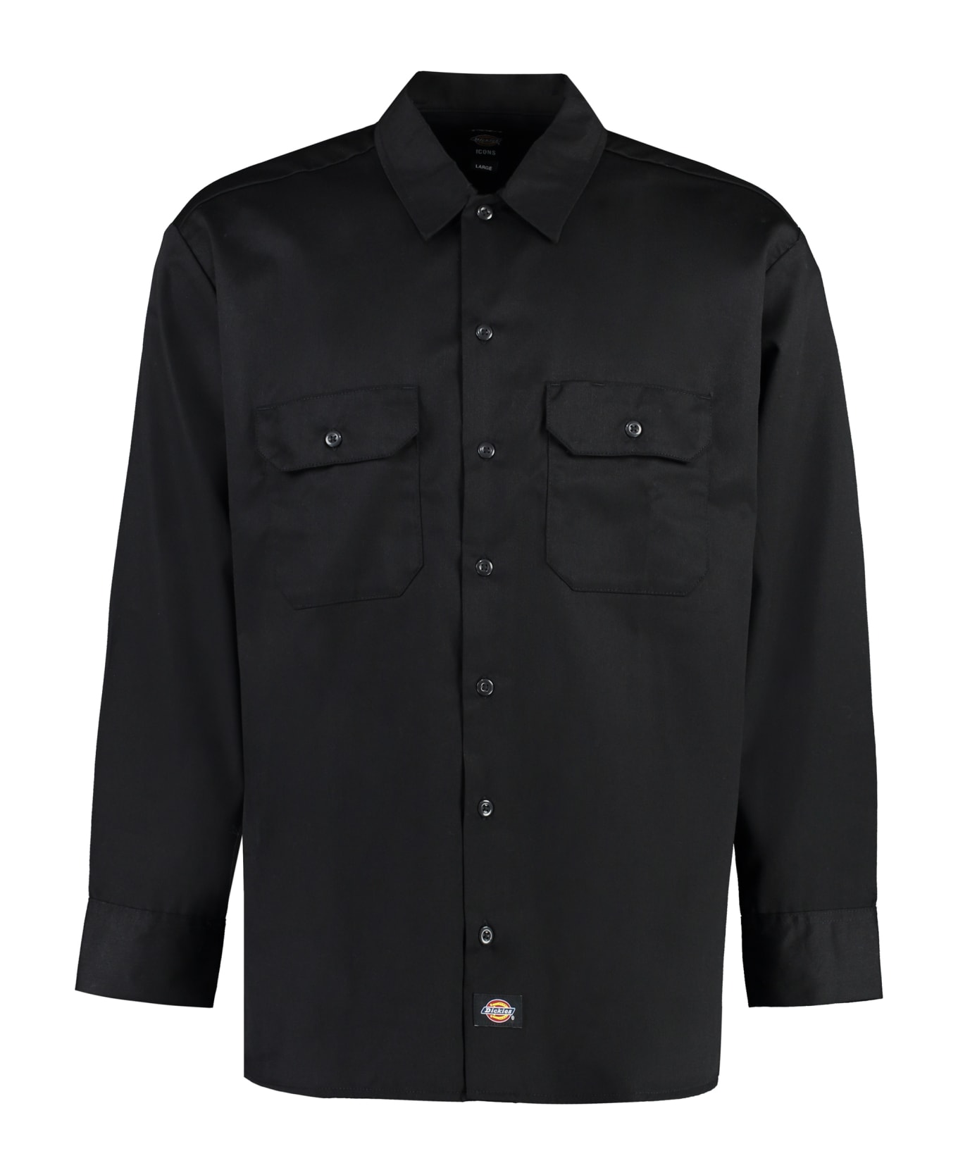 Dickies Long Sleeve Cotton Blend Shirt - black