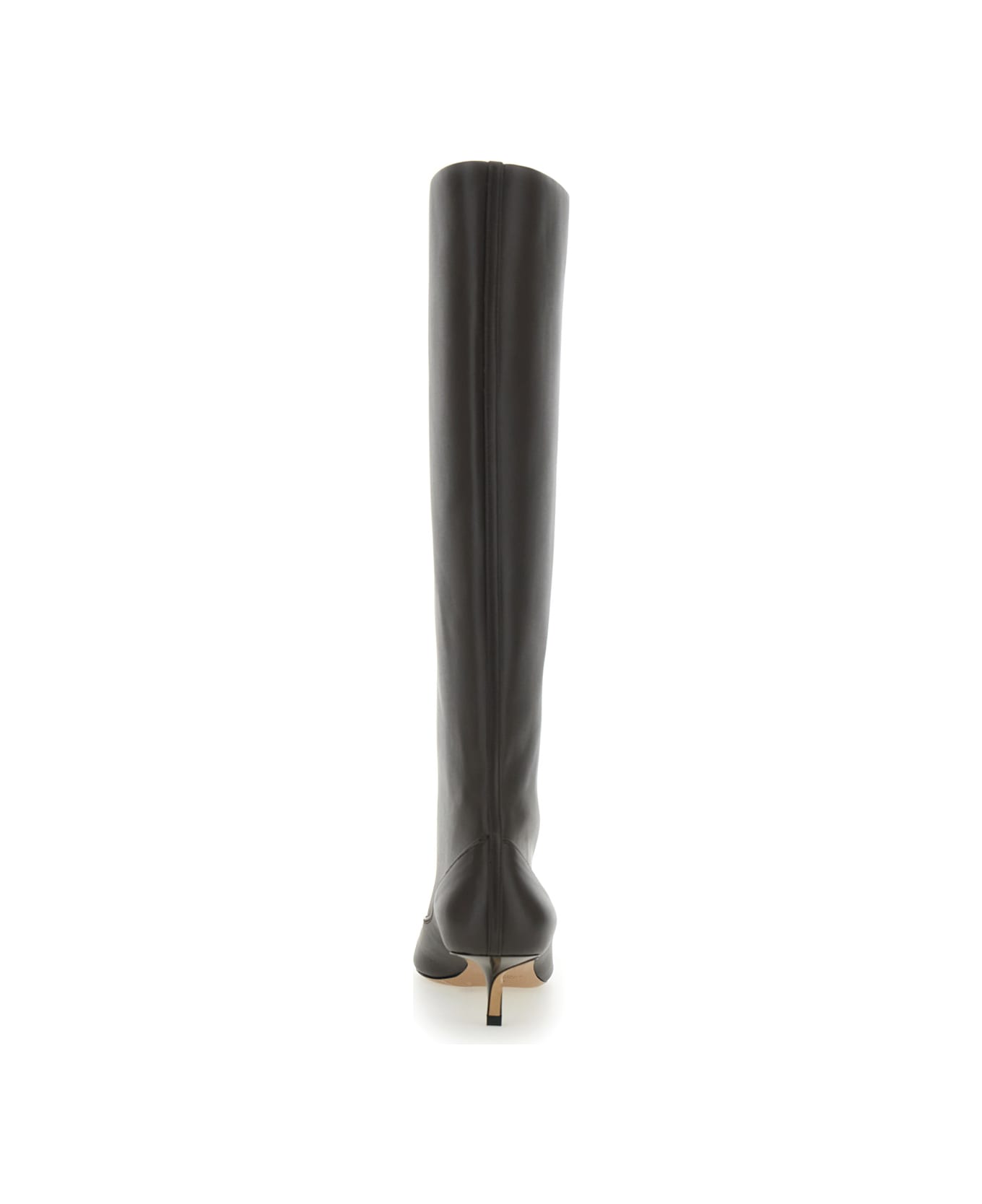 Jacquemus 
les Bottes Tourni
 Brown Boots With Pointed Toe And Low Stiletto Heel In Leather Woman - Brown