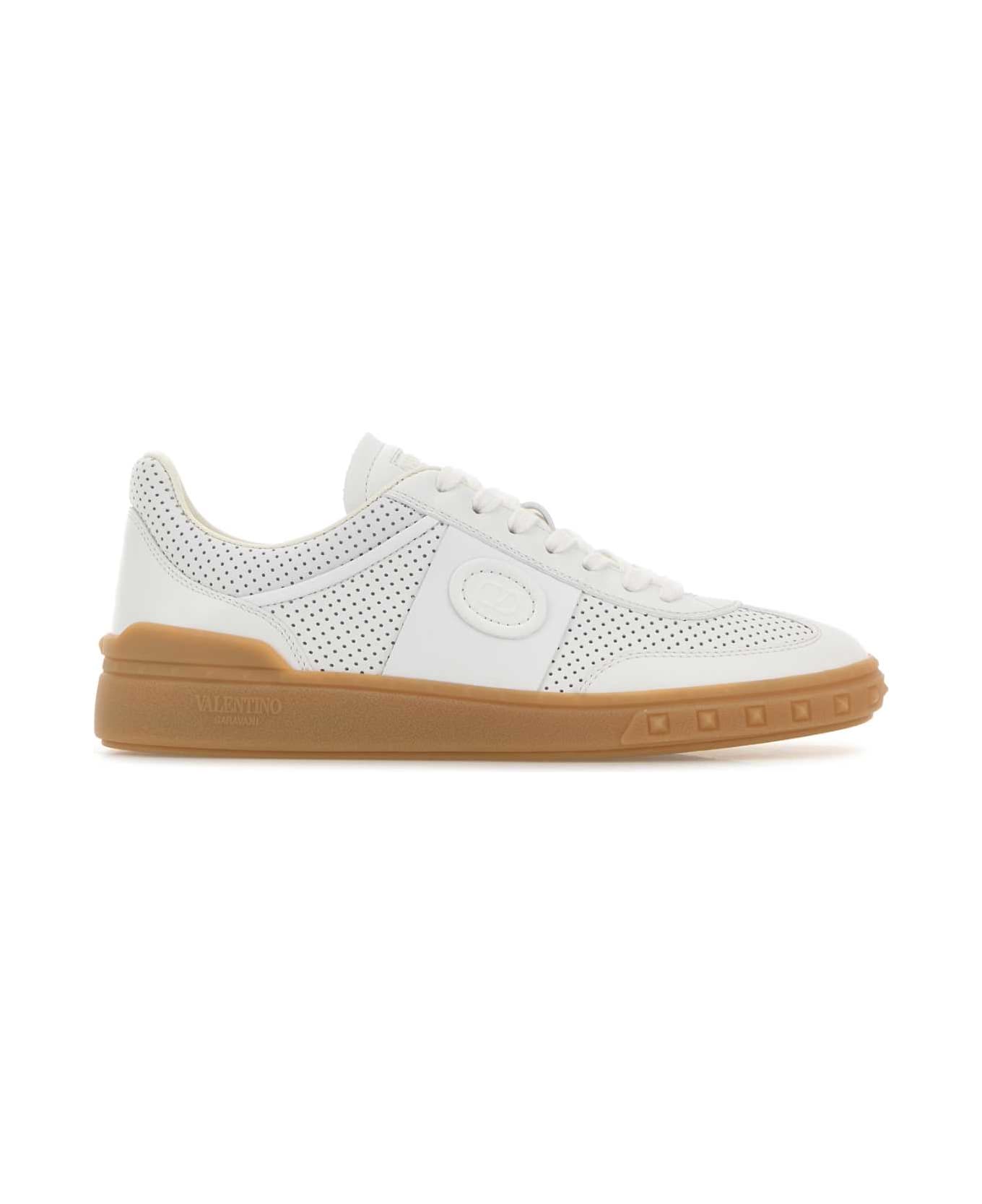 Valentino Garavani White Leather Upvillage Sneakers - BIANCOBIANCOBIANCOAMBRA