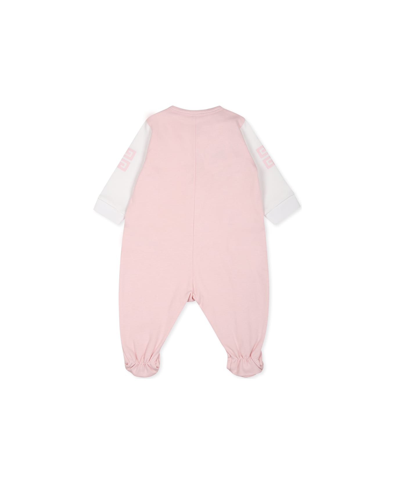 Givenchy Pink Babygrow Set For Baby Girl With Logo - Pink