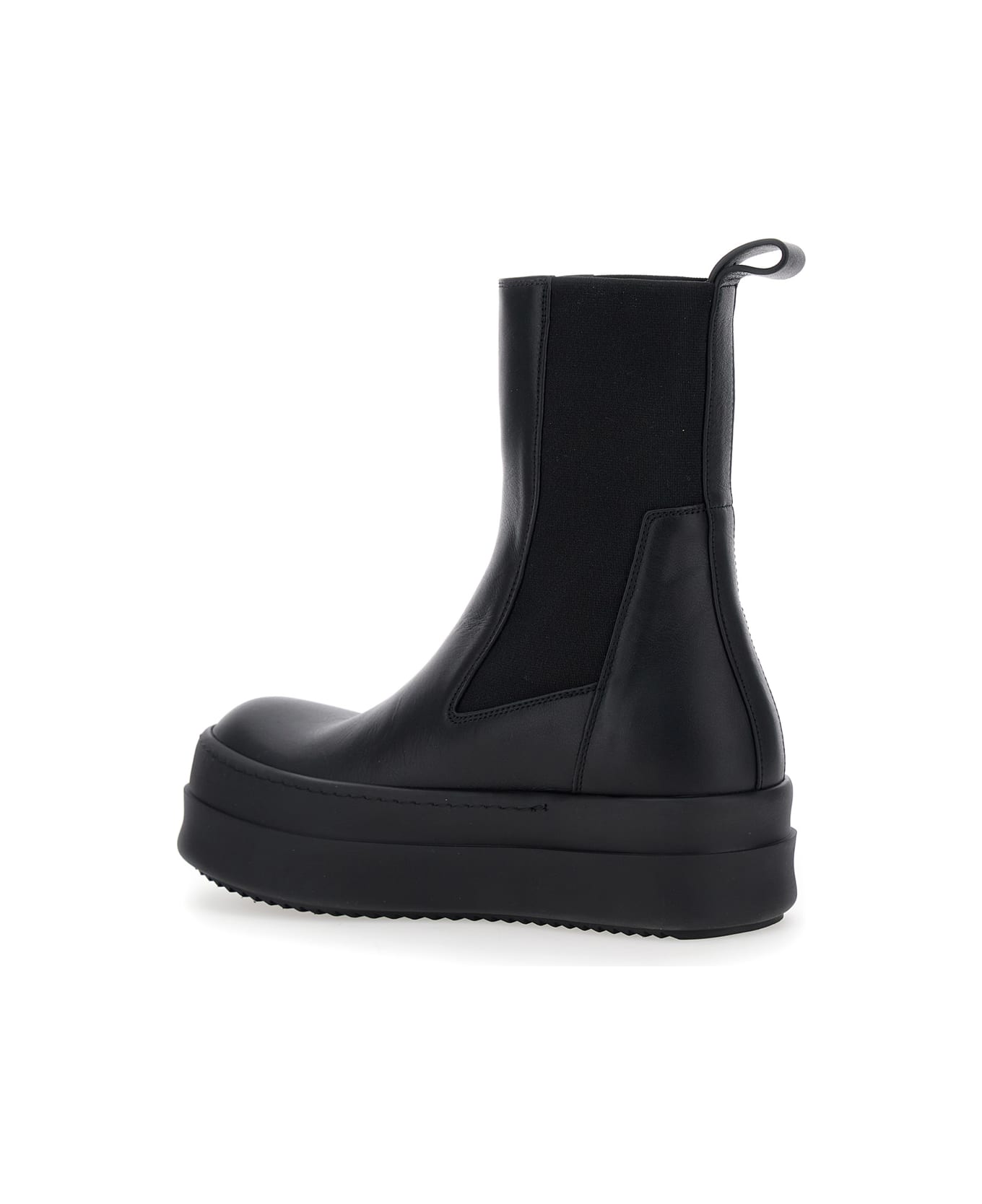 Rick Owens Mega Bumper Beatle Round Toe Boots - Black