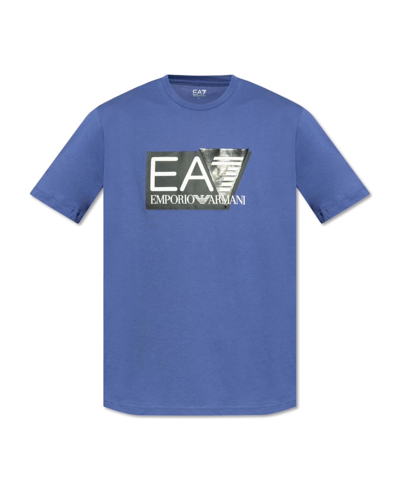 EA7 Emporio Armani T-shirt With Logo - Royal Blue