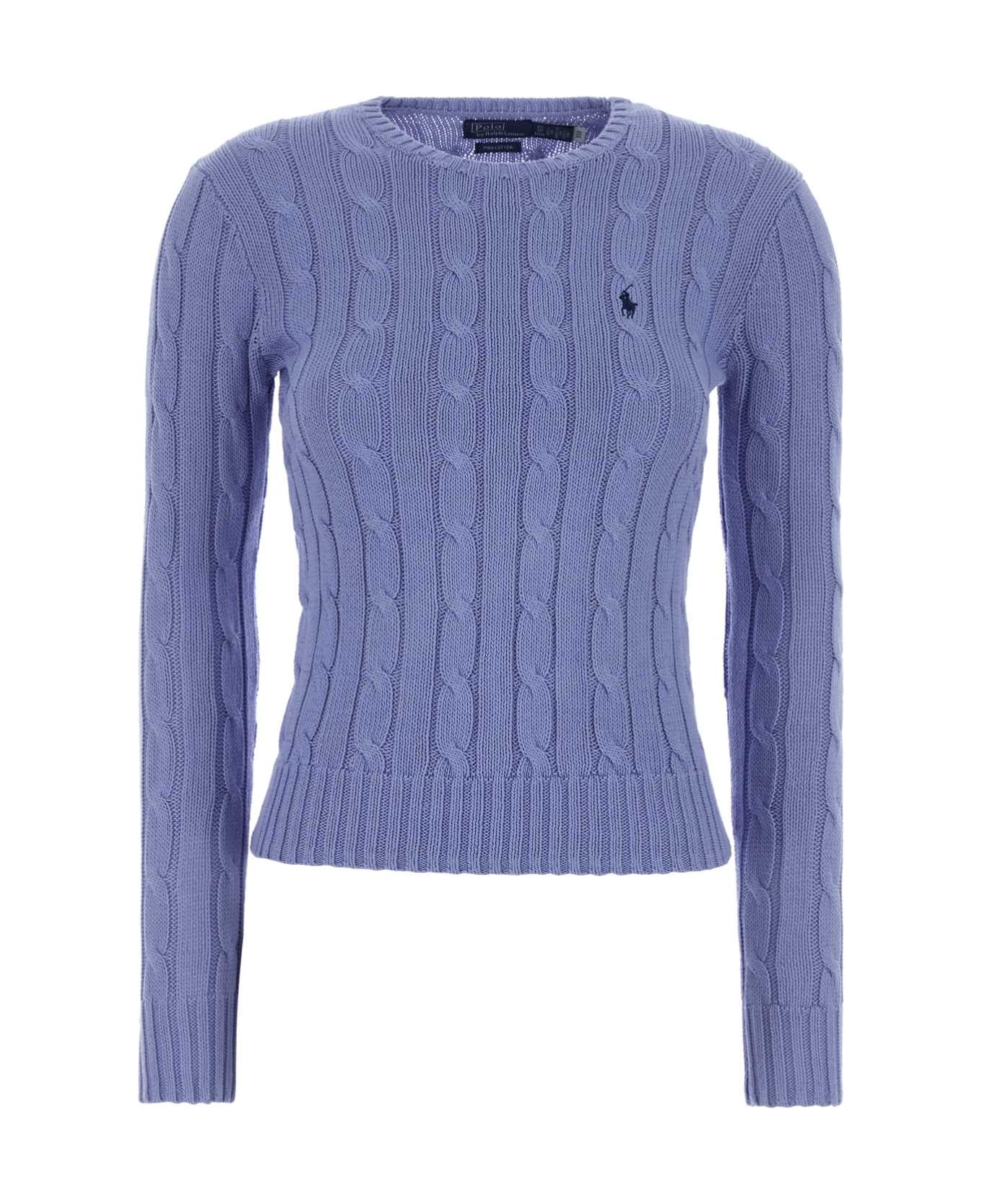 Polo Ralph Lauren Cerulean Blue Cotton Sweater - NEWLITCHFIELDBLUE