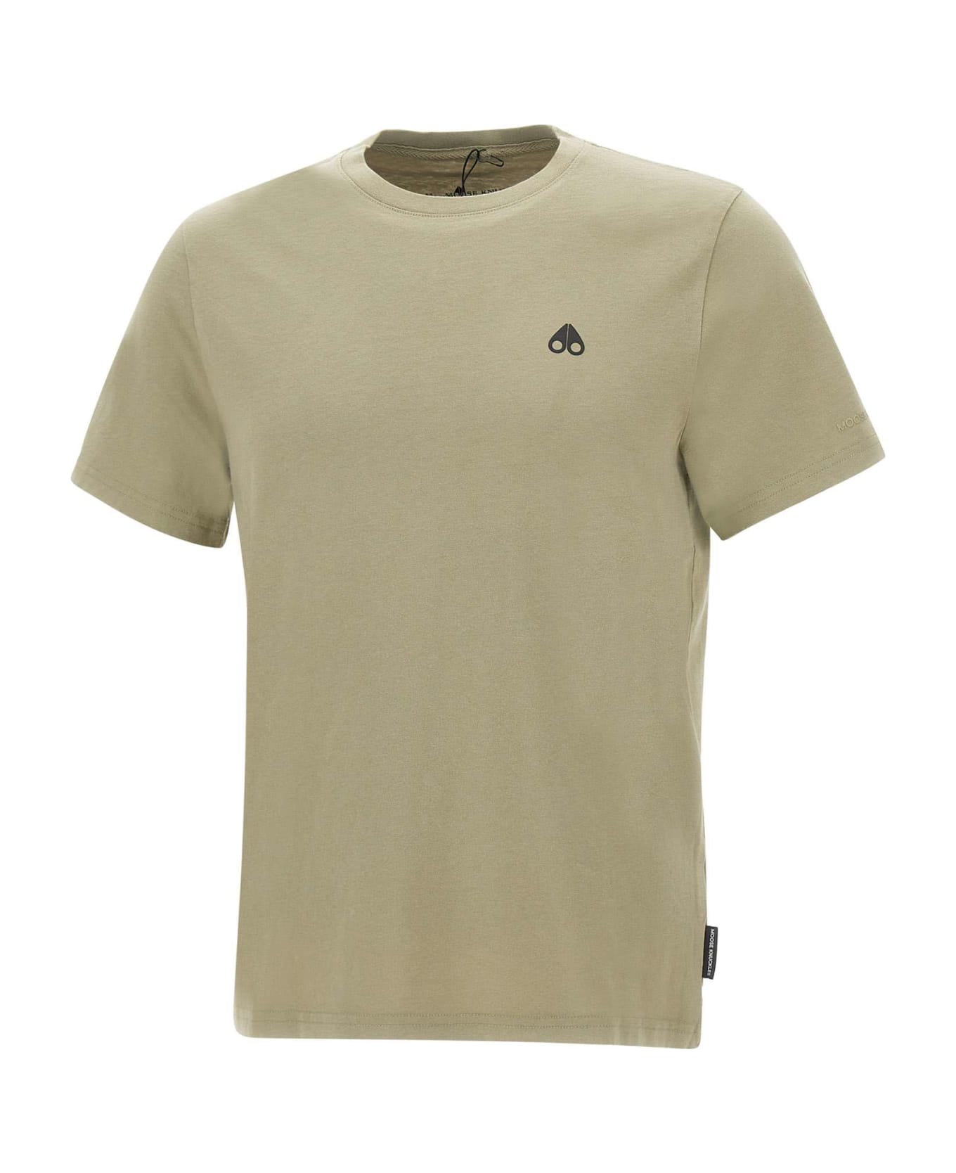 Moose Knuckles "satellite" Cotton T-shirt - GREEN