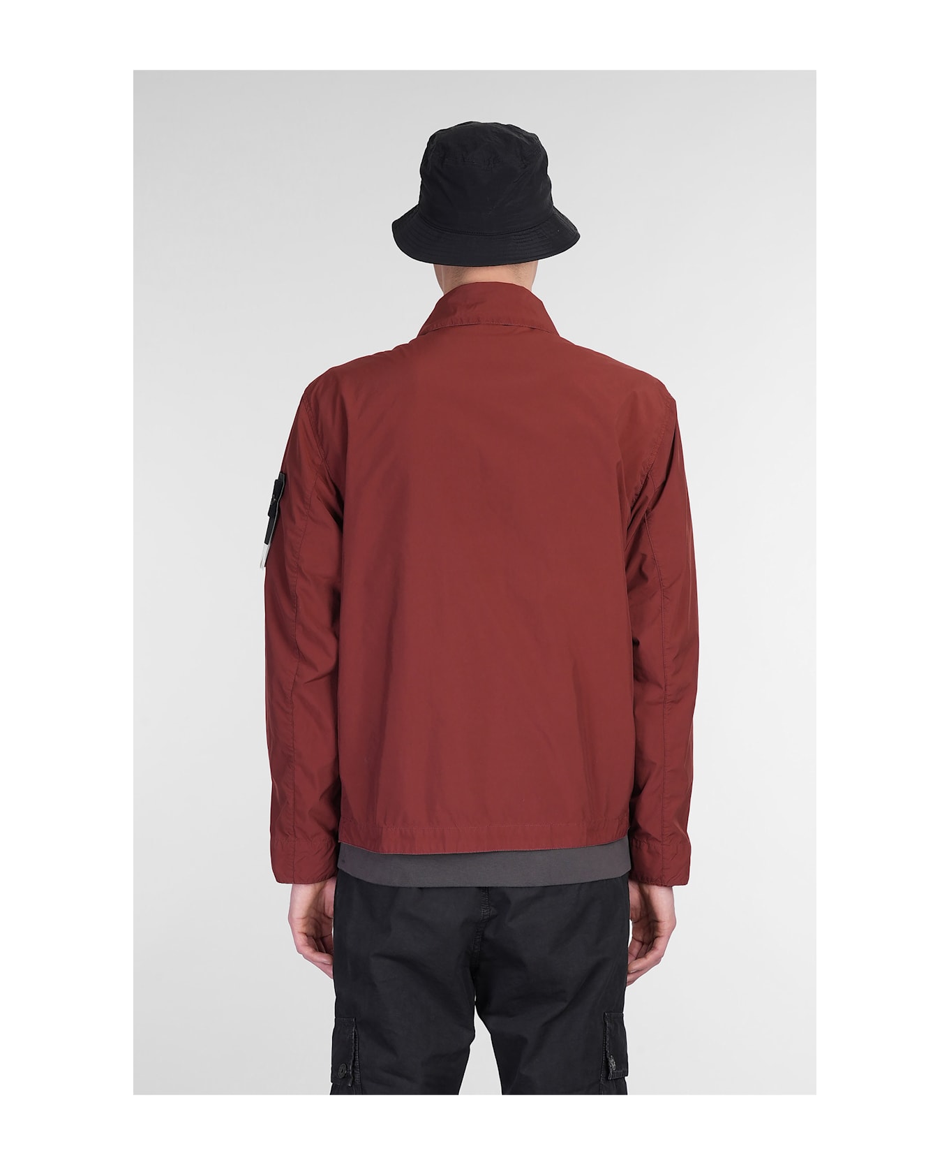Stone Island Casual Jacket In Red Polyester - red