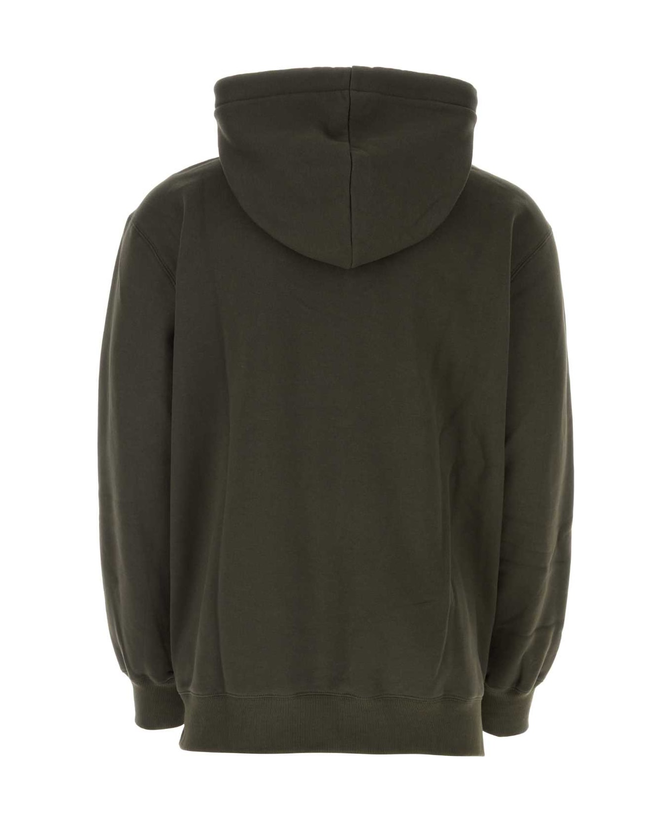 Lanvin Dark Green Cotton Oversize Sweatshirt - LODEN