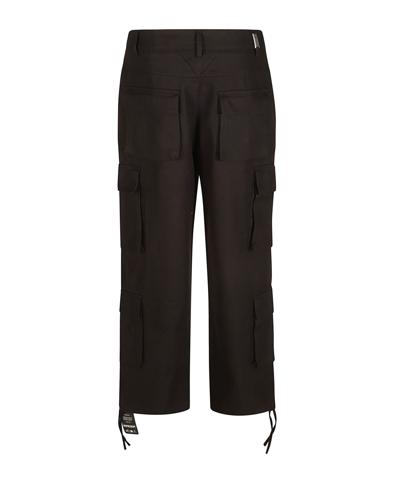 REPRESENT Baggy Cargo Trousers - Black ボトムス