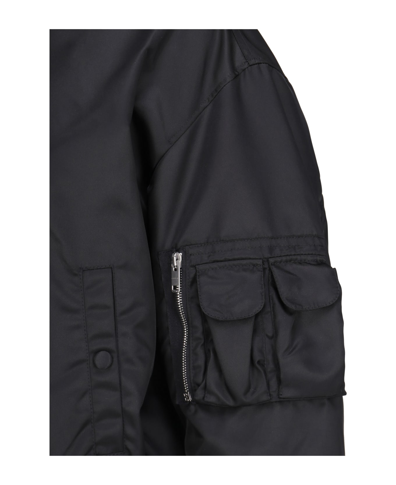 Givenchy Black Givenchy Bomber Jacket With Pocket Detail - Black