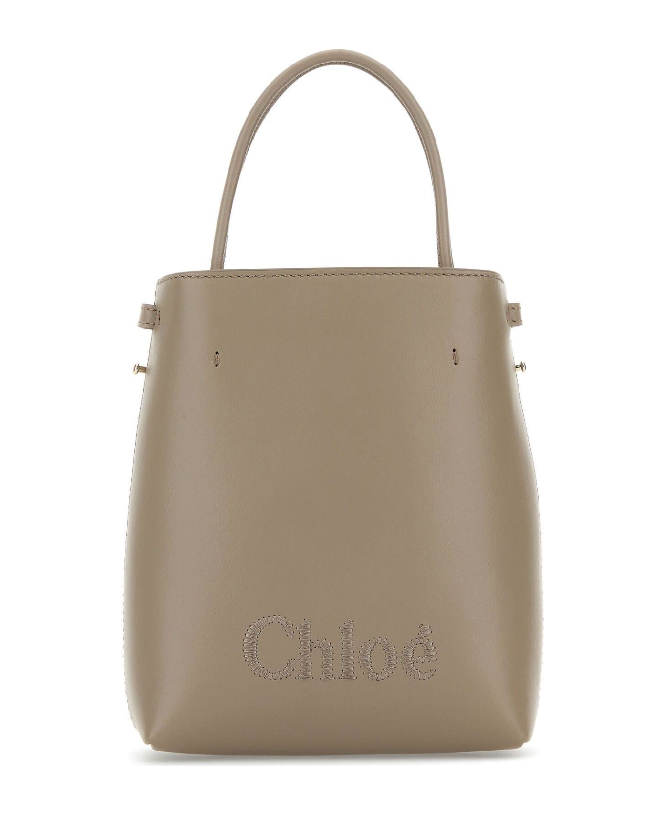 Chloé Dove Grey Leather Micro Chloé Sense Handbag - Grigio