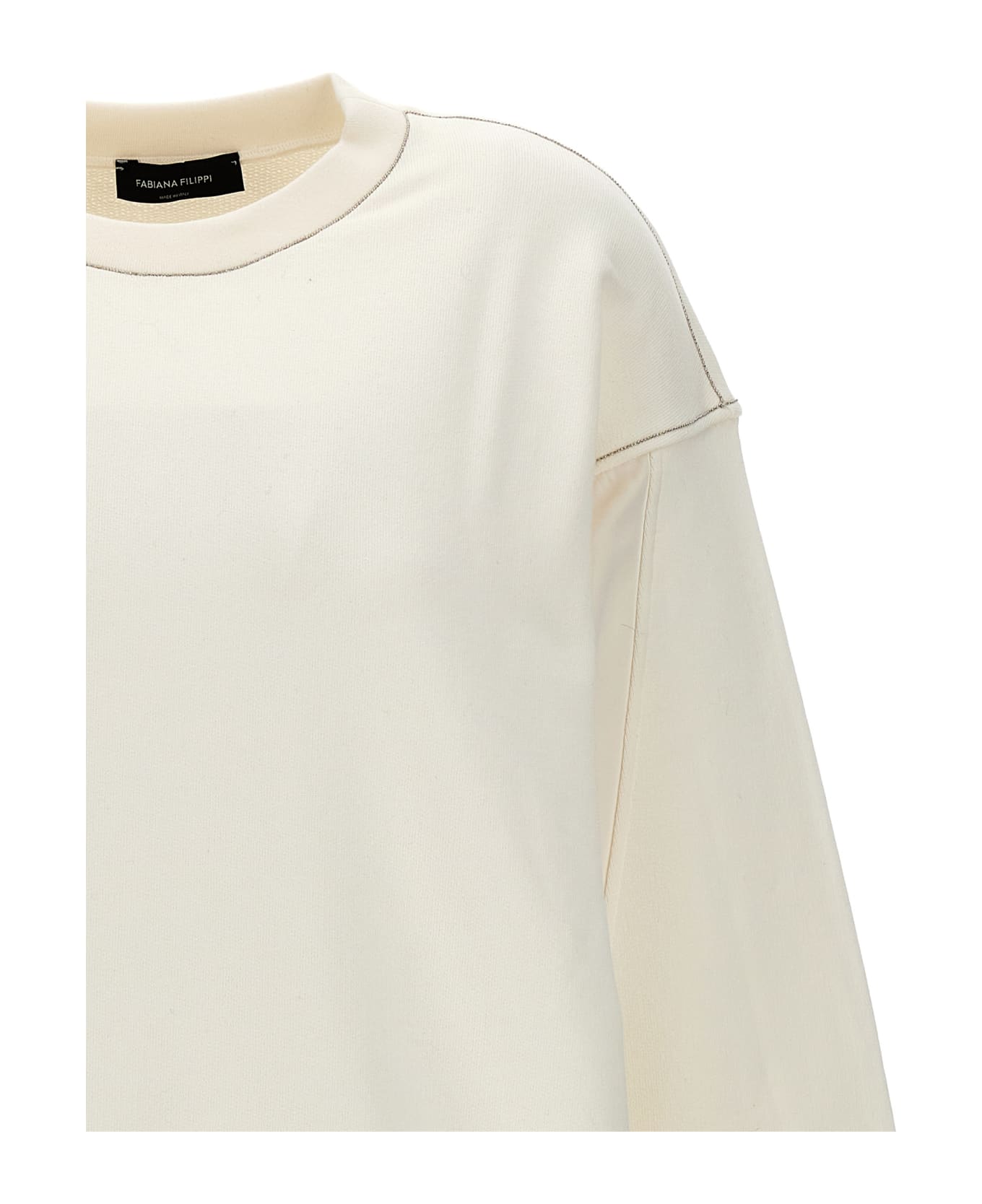 Fabiana Filippi Jewel Detail Sweatshirt - White