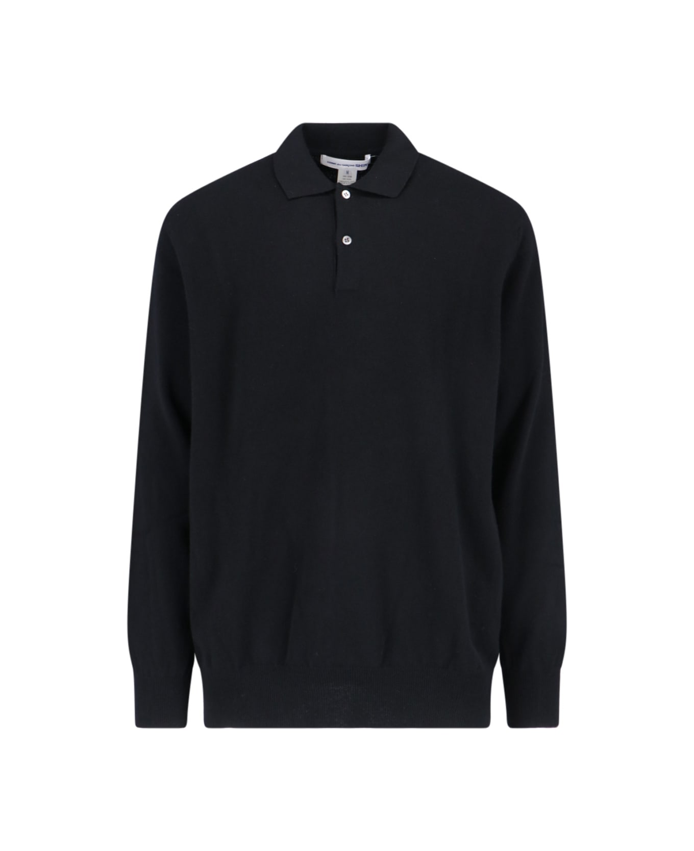 Comme des Garçons Knitted Polo Shirt - Black  