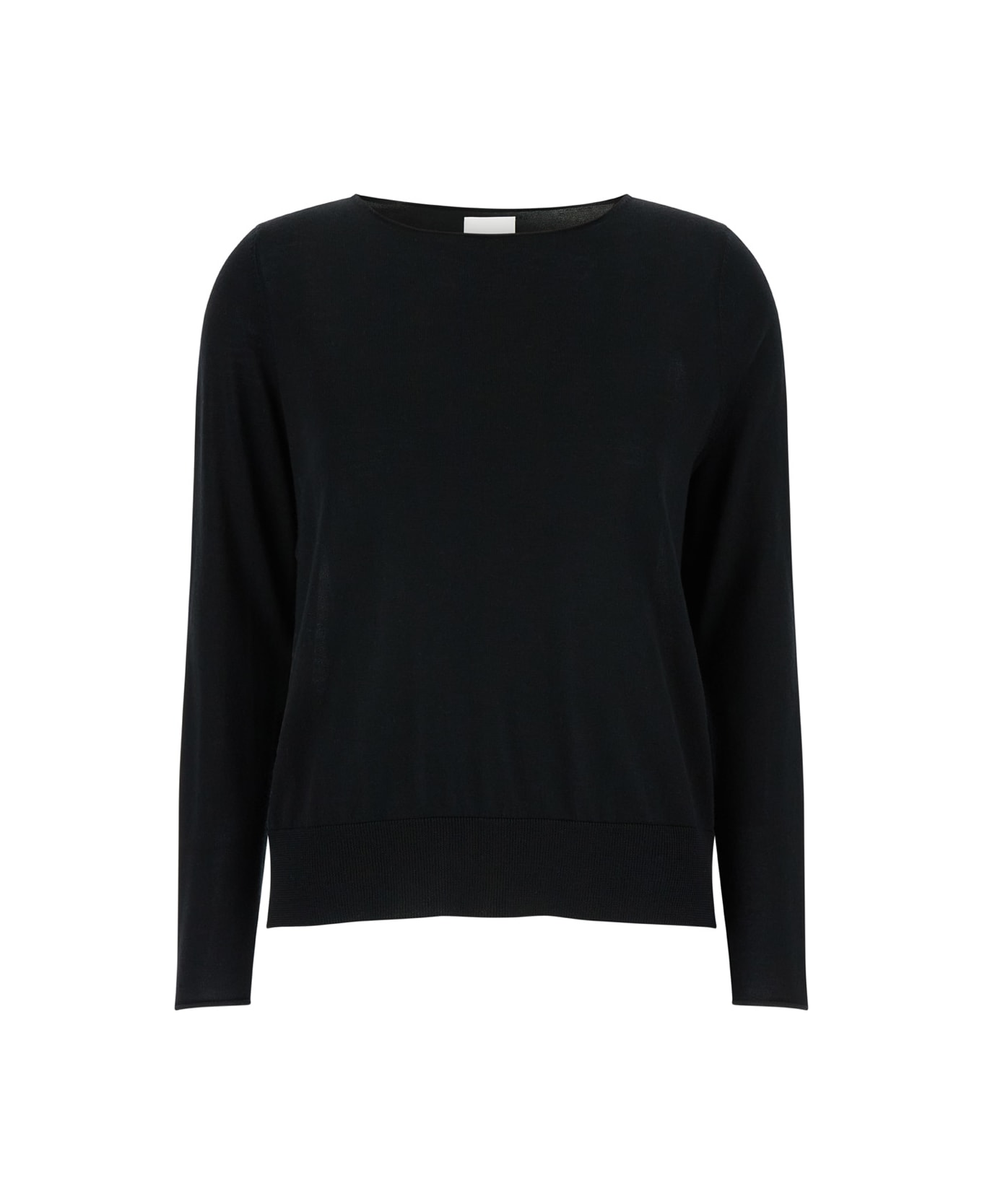 Allude Black Pullover With Boat Neckline In Wool Woman - Black