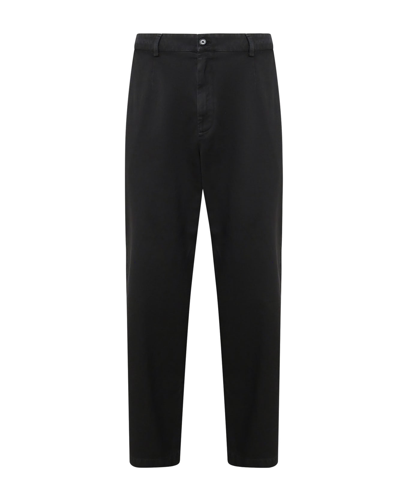 Dolce & Gabbana Gabardine Cotton Trousers - Black