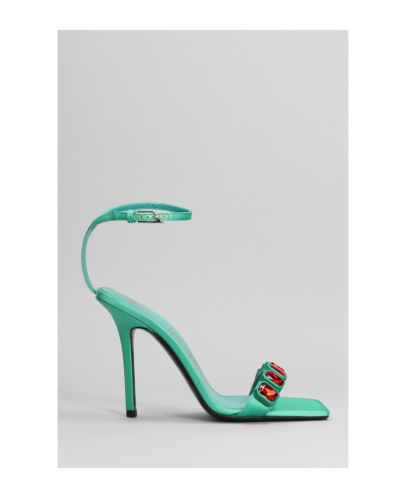 The Attico Sienna  Sandals In Green Polyester - green