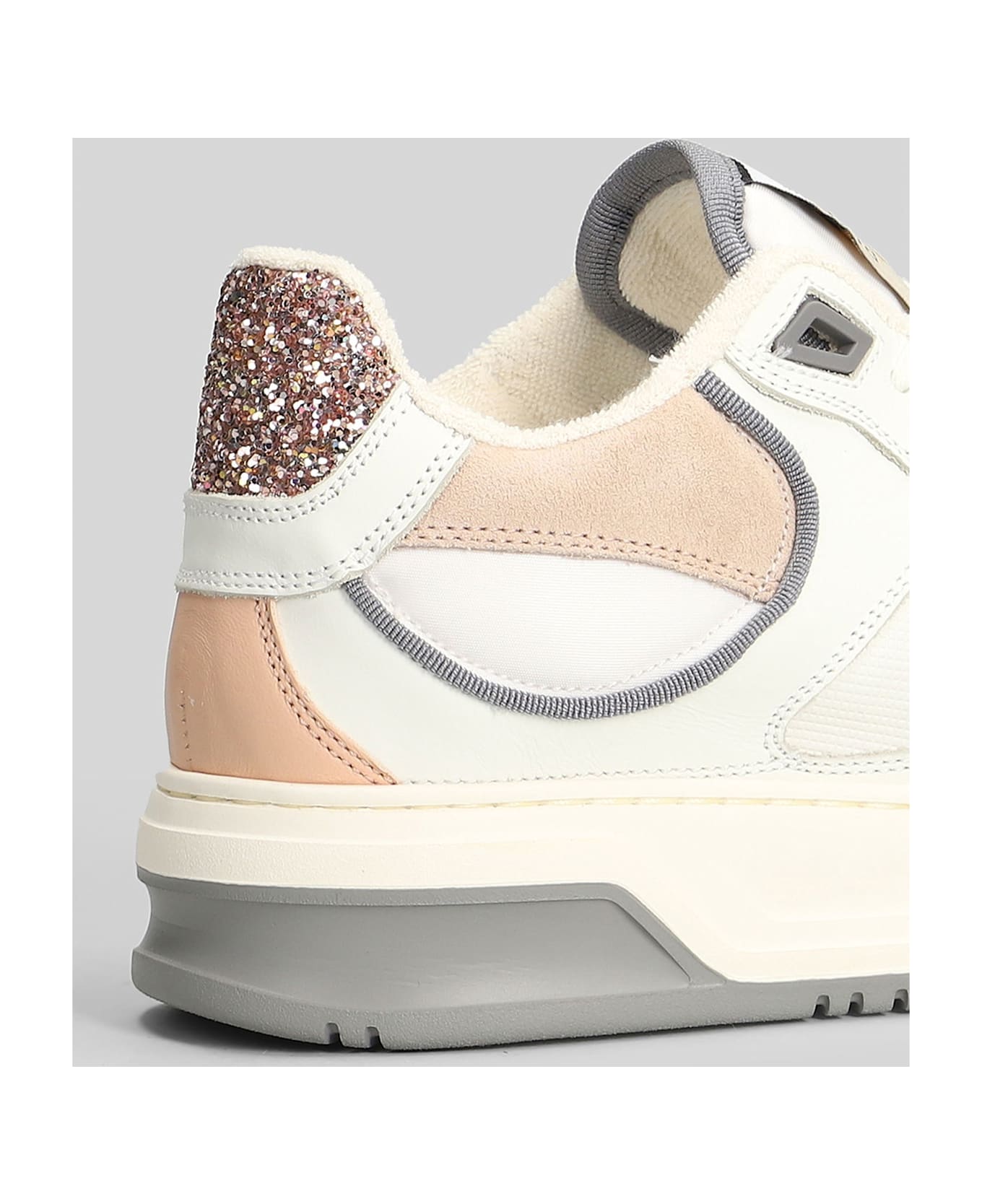 AMA-BRAND Sneakers In White Suede And Leather - white