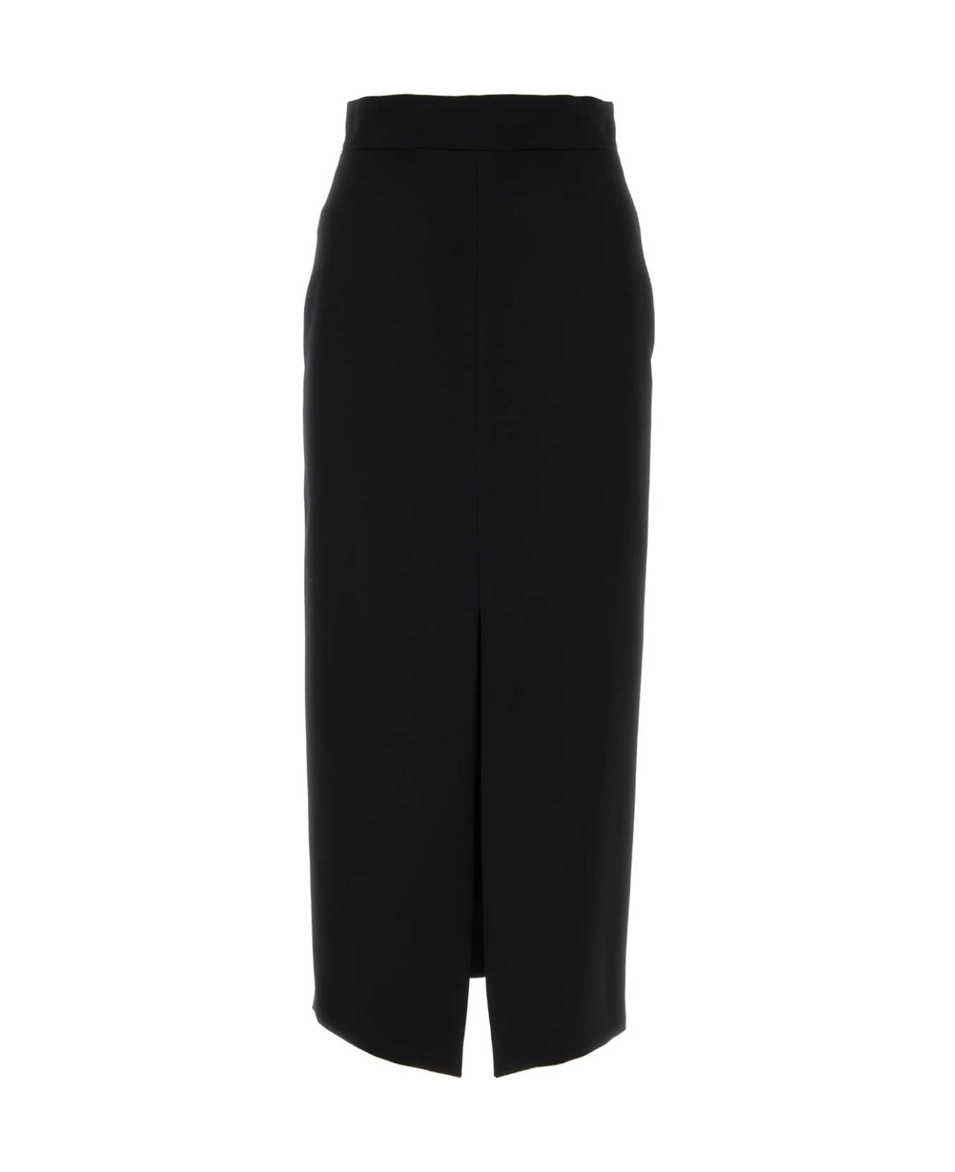 Alexander McQueen Black Twill Skirt - Black スカート