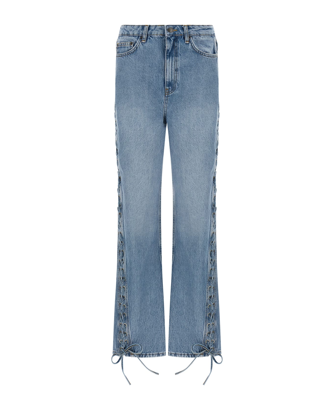 Rotate by Birger Christensen 'twisted Lacing' Jeans - Light Blue