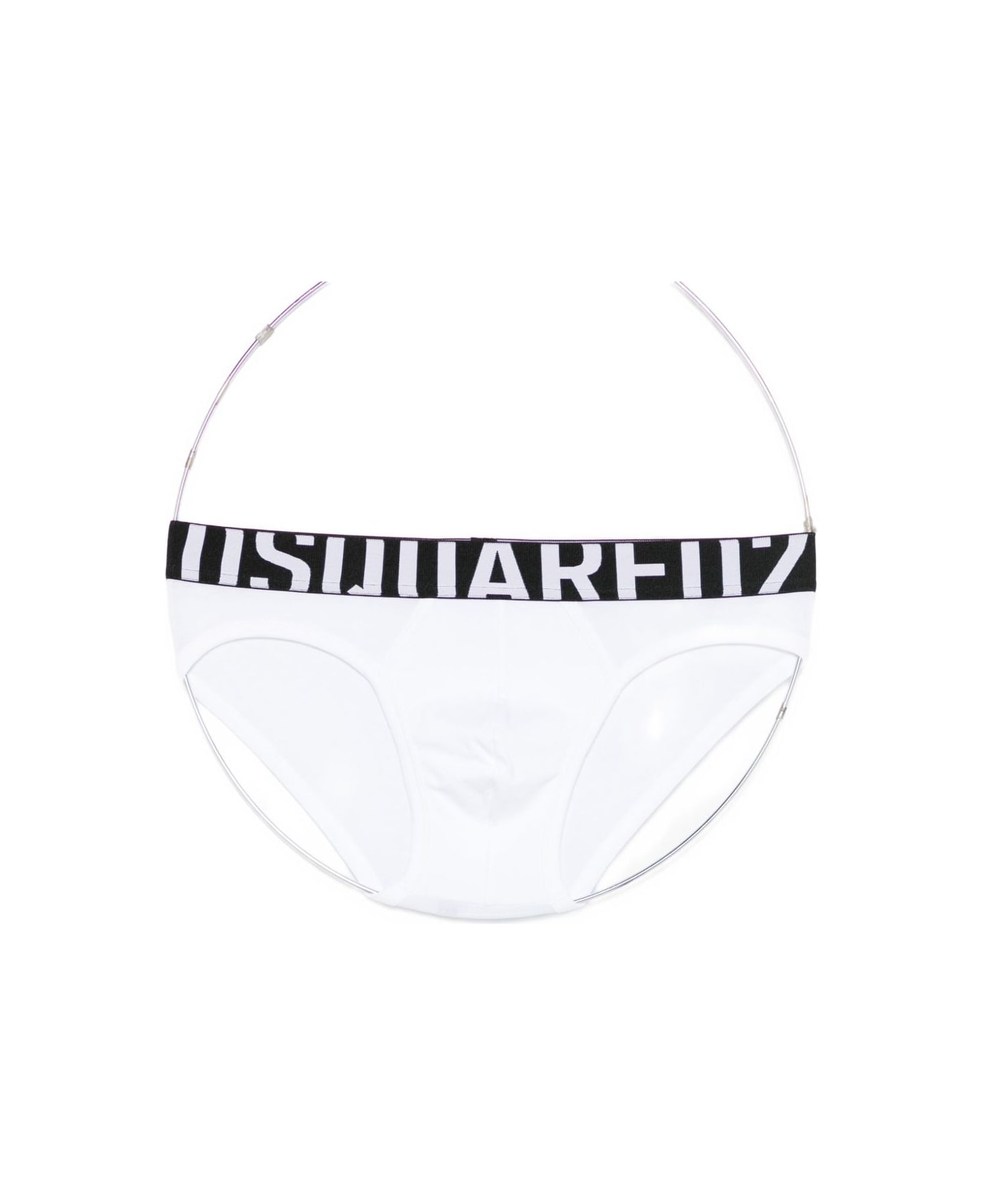 Dsquared2 Dsquared White Cotton Blend Briefs - White