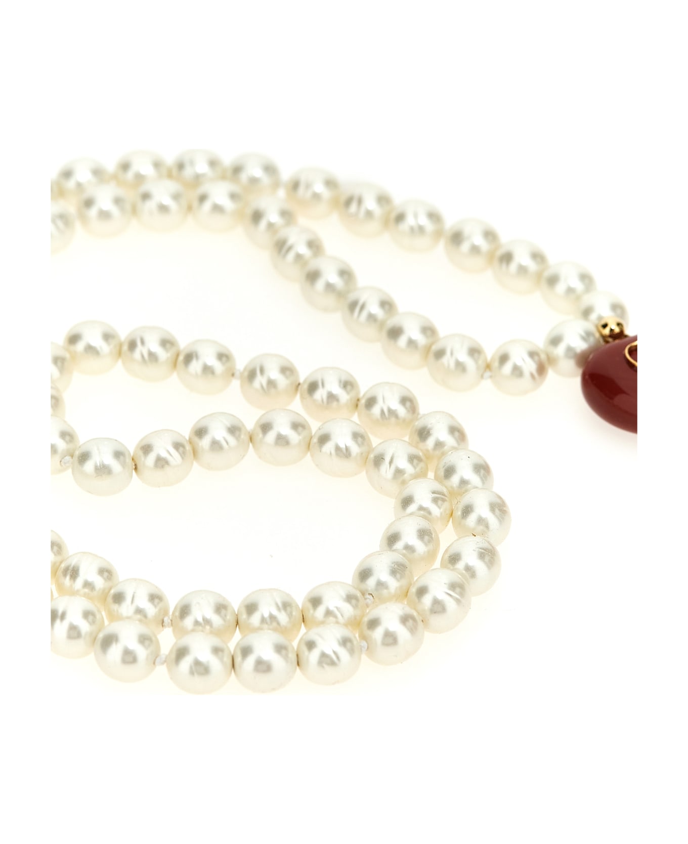 Valentino Garavani 'coeur Royal' Necklace - White