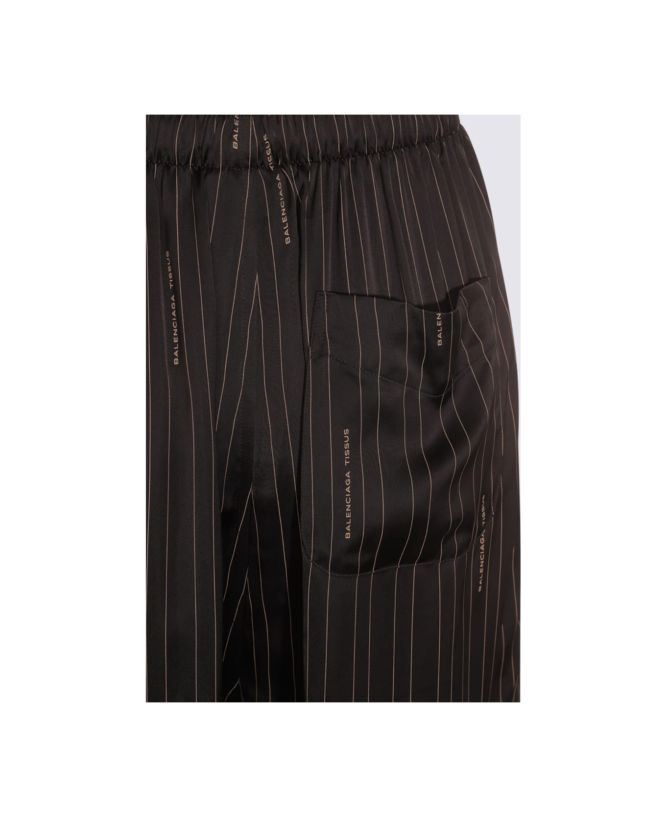 Balenciaga Black And Brown Pants - Black