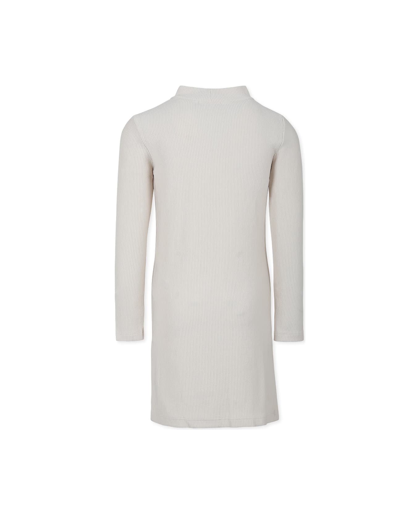 Pinko Beige Dress For Baby Girl With Logo - Beige