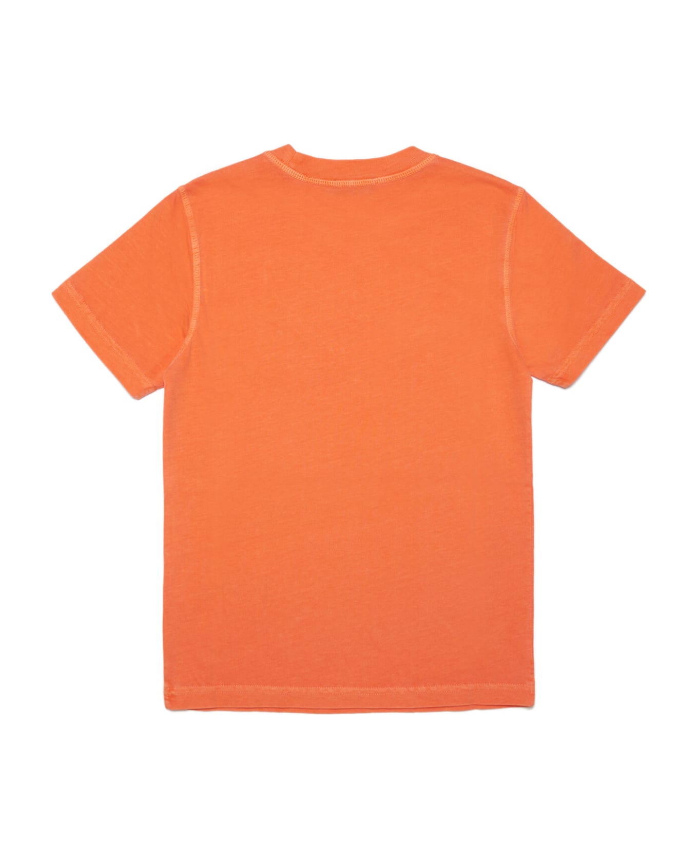 N.21 N21t159u T-shirt N°21 Fluo Orange T-shirt In Vintage-effect Jersey With Applied Logo - Bright orange